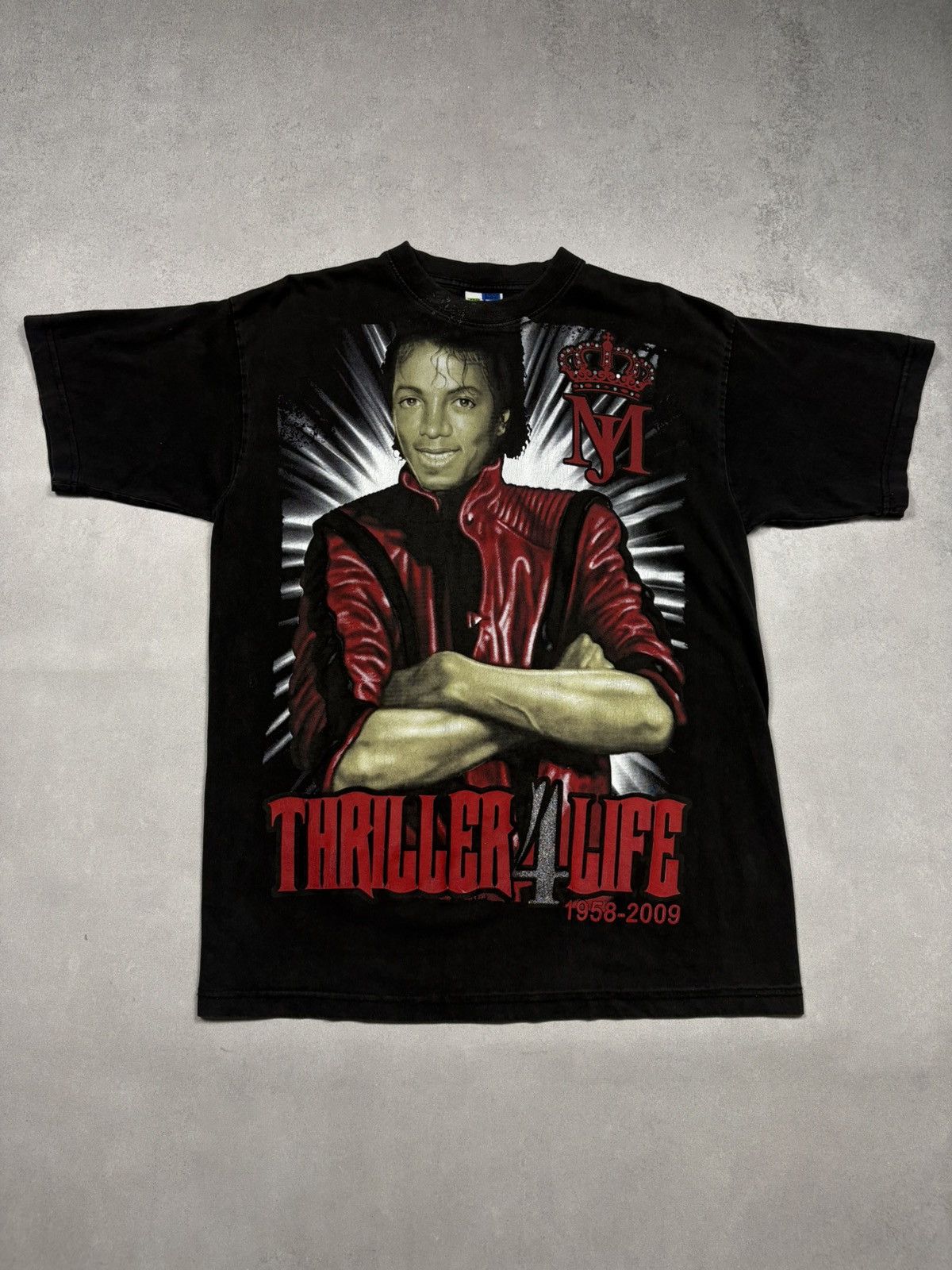 Vintage VINTAGE Michael Jackson 2009 Black RIP Memorial Concert T