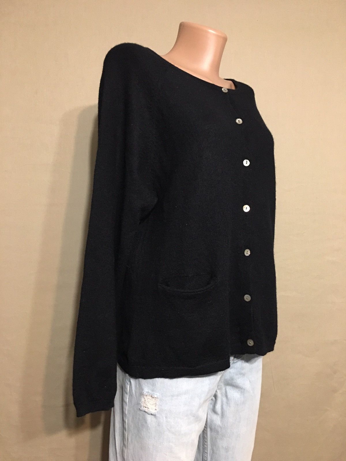 Gudrun Sjoden Gurdun Sjoden Black Organic Wool Cardigan Sweater XL Size XL / US 12-14 / IT 48-50 - 6 Thumbnail