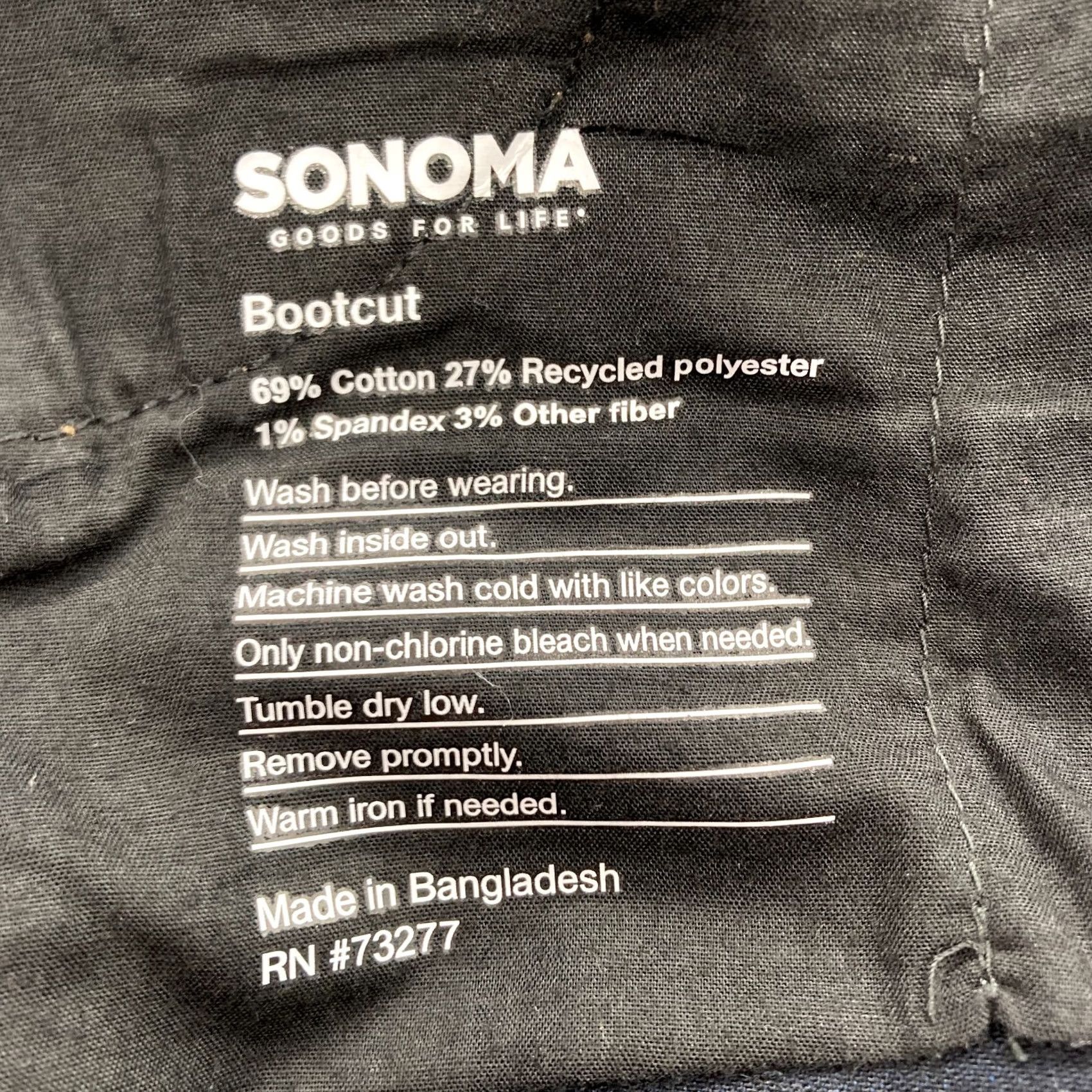 Denime Sonoma Bootcut Jeans Womens Plus 24WS Dark Wash Blue Stretch Denim Mid Rise NWT Size 42" / US 20 - 6 Thumbnail