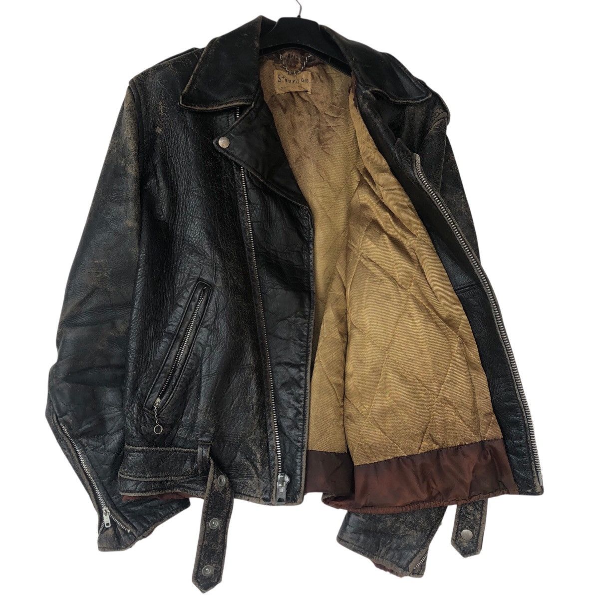 Leather × Vintage Steerhide Vintage Double Collar Leather Jacket Size US M / EU 48-50 / 2 - 9 Thumbnail