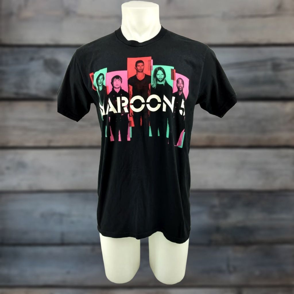 American Apparel Maroon 5 North American Concert Tour Pop Rock Music Fan Black T Shirt sz L Mens Shirt Graphic Tee 2013 Tour Size L / US 10 / IT 46 - 1 Thumbnail