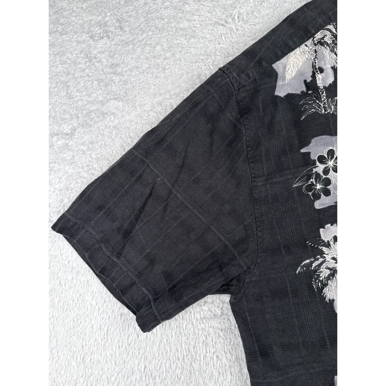 Vintage Jamaica Jaxx Black Floral Hawaiian Shirt Men XL Silk Button-Up Casual Size US XL / EU 56 / 4 - 3 Thumbnail