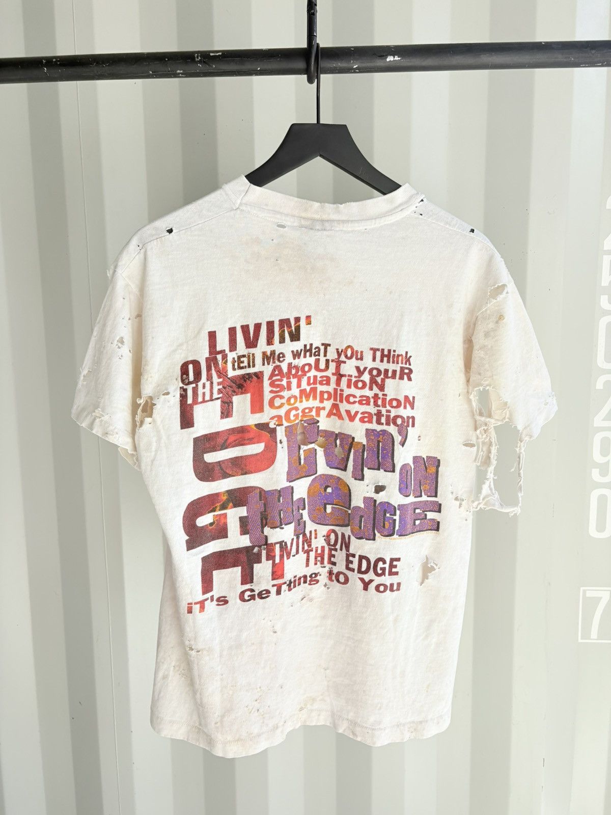 Band Tees Thrashed Aerosmith Faded Distressed ERD Grunge Band WCC Size US L / EU 52-54 / 3 - 5 Thumbnail