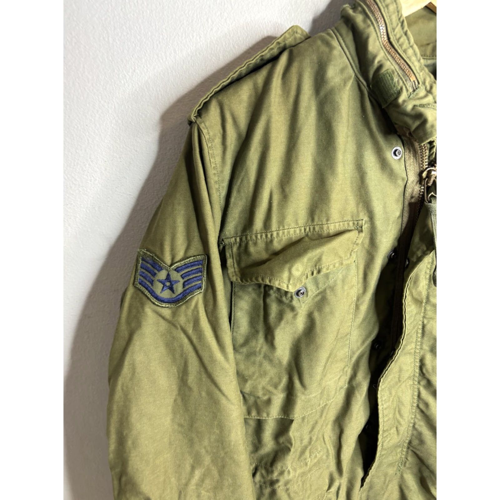 Alpha Industries VINTAGE Alpha Industries Coat Mens XS Green M65 Field U.S. Air Force Patches 70s Size US XS / EU 42 / 0 - 2 Thumbnail