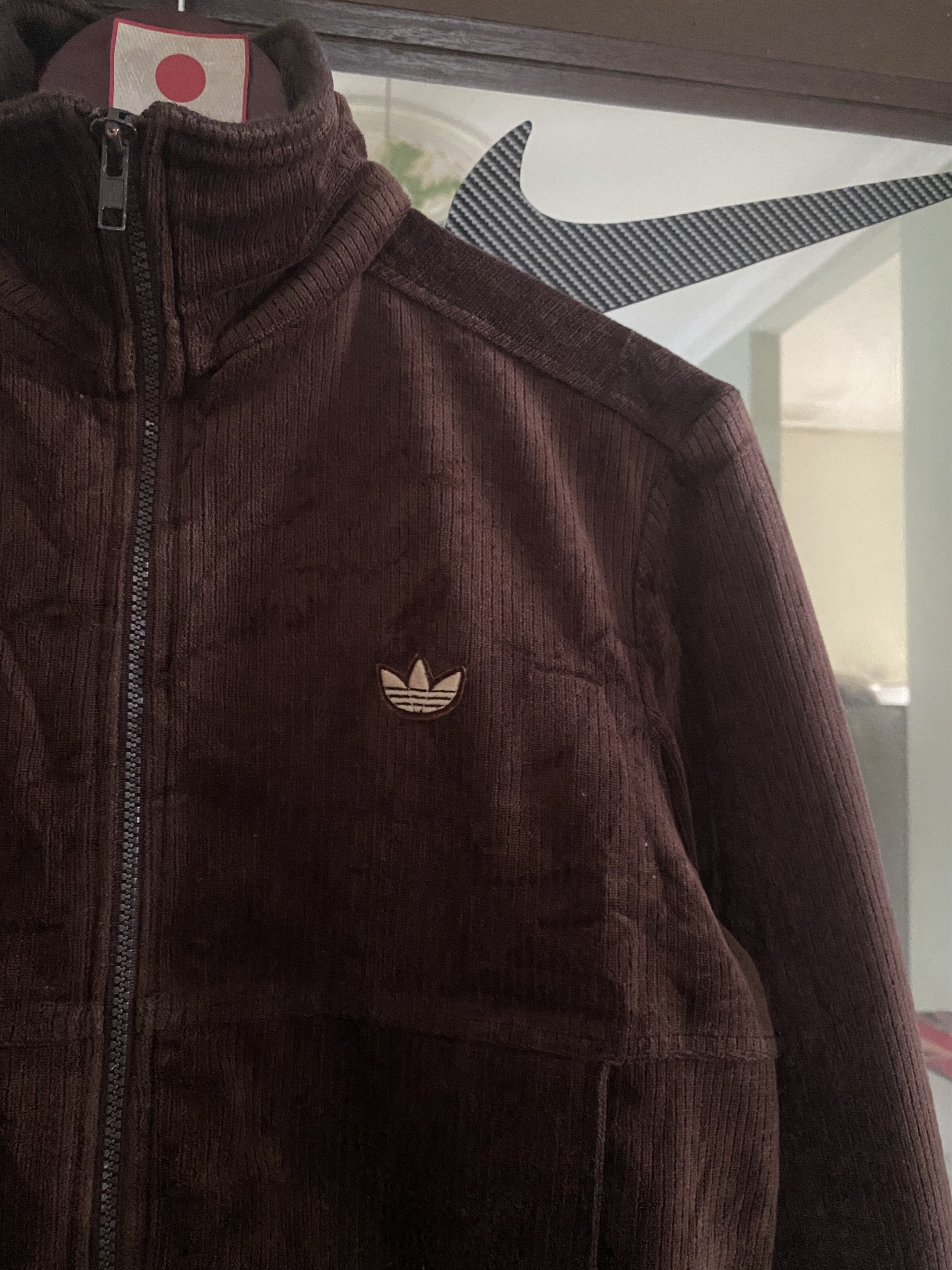 Adidas × Japanese Brand × Vintage Vintage 80s Adidas Velvet Brown Jacket Size US M / EU 48-50 / 2 - 2 Thumbnail