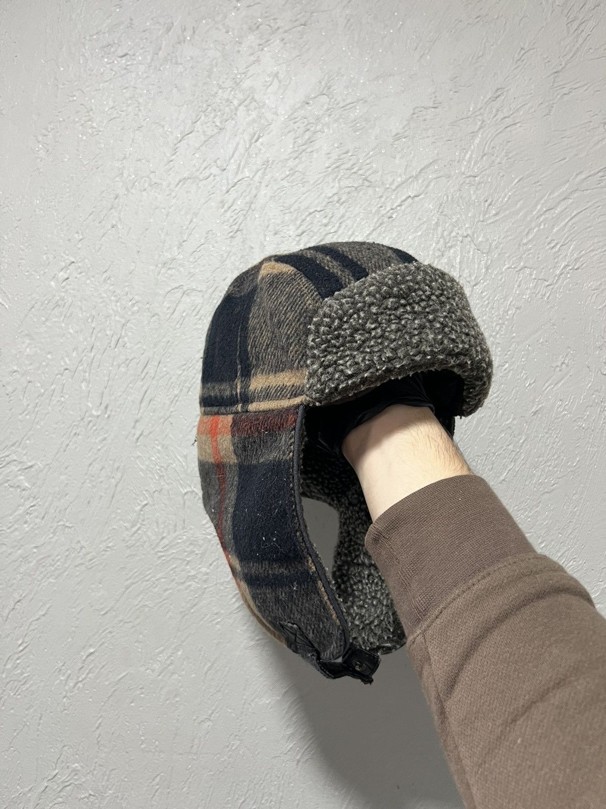 Hysteric Glamour Y2K Faux Fur Ushanka Vintage Style Burberry Warm Trapper Hat Size ONE SIZE - 4 Thumbnail