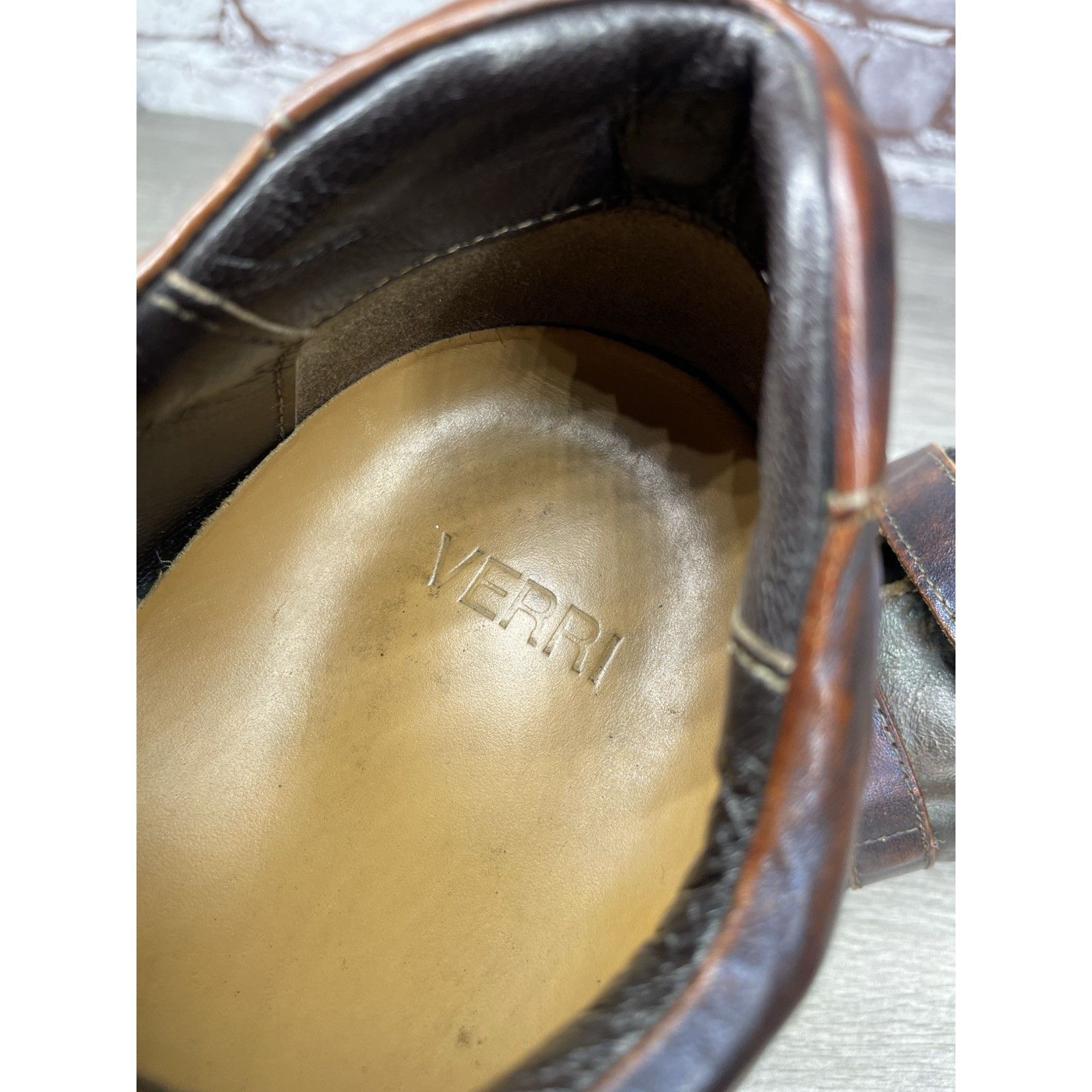 VERRI Bruno Verri Brown Leather Metallic Fashion Shoes Sneakers Me Size US 9 / EU 42 - 9 Thumbnail