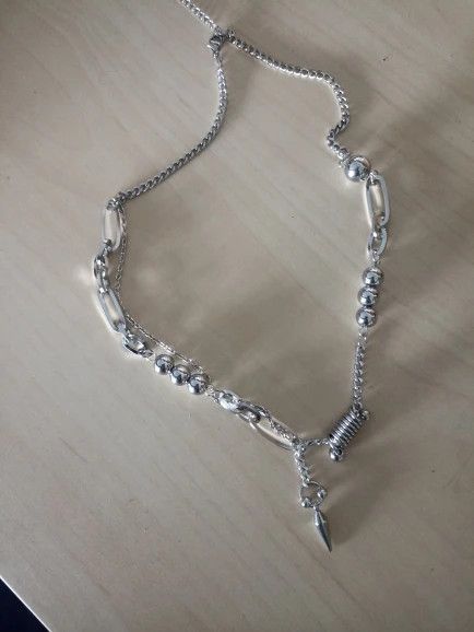 Jewelry Rivet Steel Splicing Clavicle Sweater Chain Necklace Size ONE SIZE - 5 Thumbnail