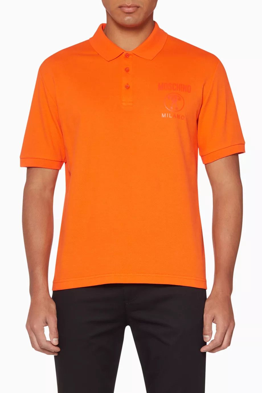 Moschino o1y0225 Logo Polo Shirt in Orange Size US S / EU 44-46 / 1 - 1 Thumbnail