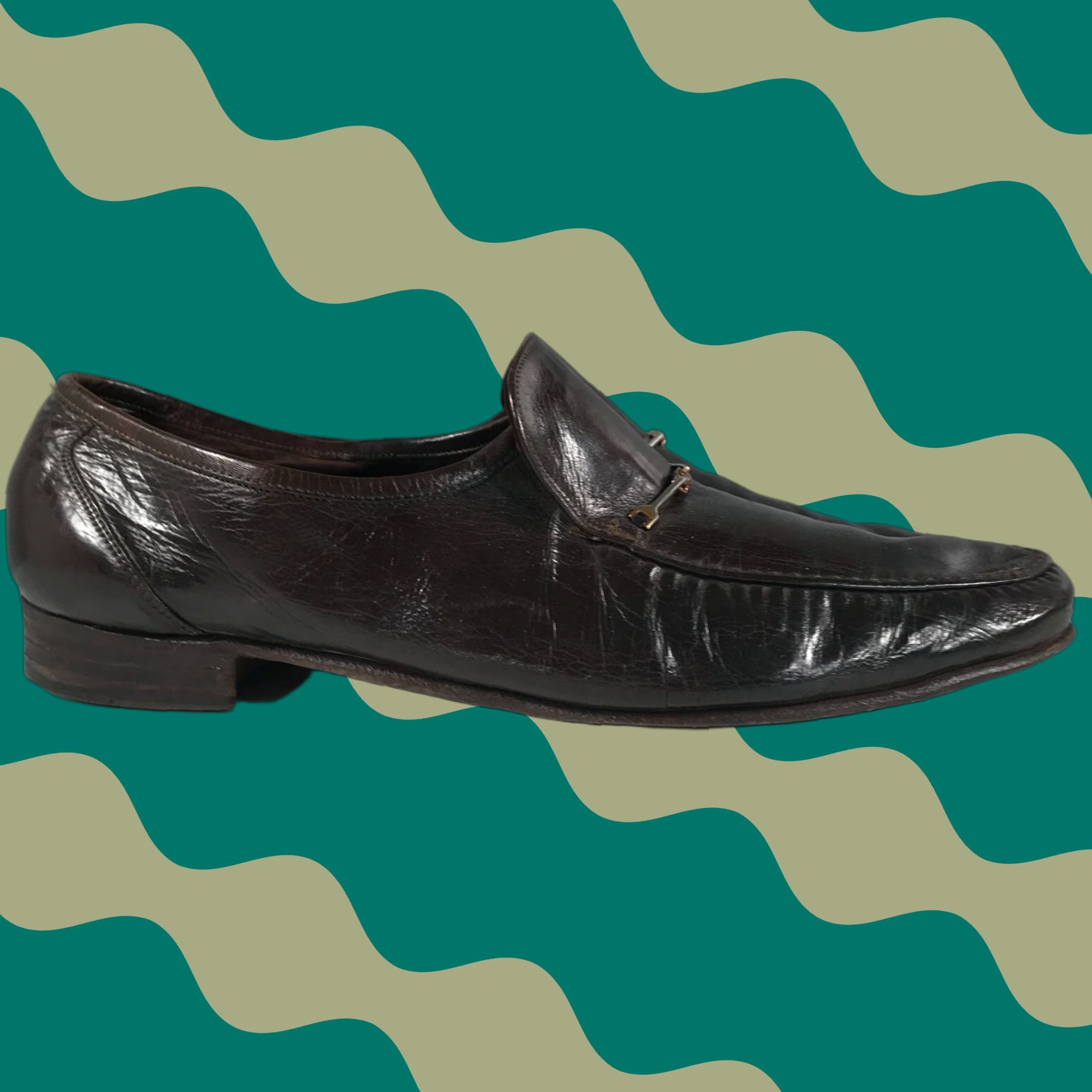Florsheim Men\'s Vintage Leather Slip On Loafer Florsheim Mens Vintage Brown Leather Basket | Mercari main image 2