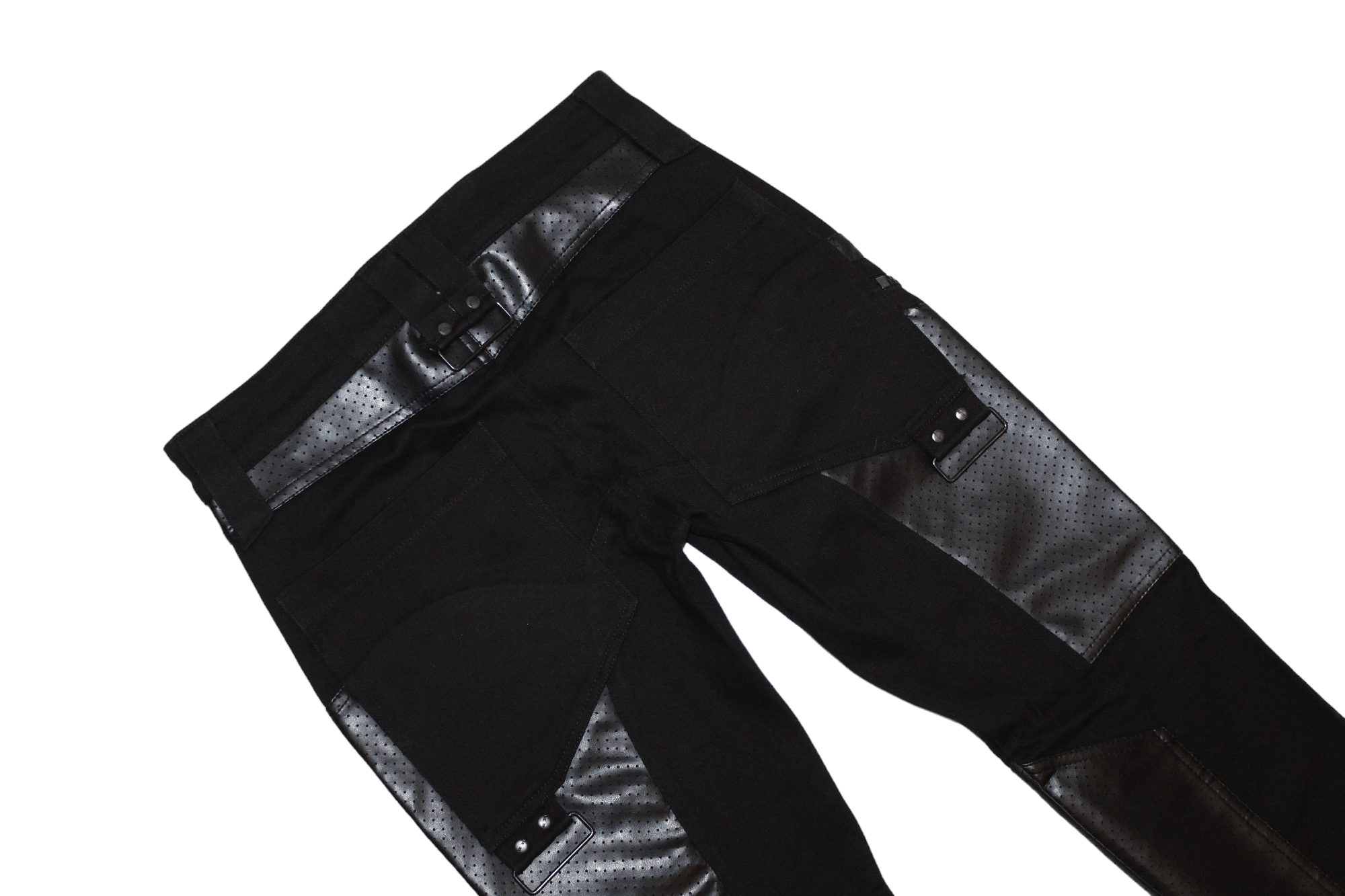 Lip Service 💥Lip Service USA Glam Biker Stretch Pants Faux Leather Trim Size US 30 / EU 46 - 6 Thumbnail