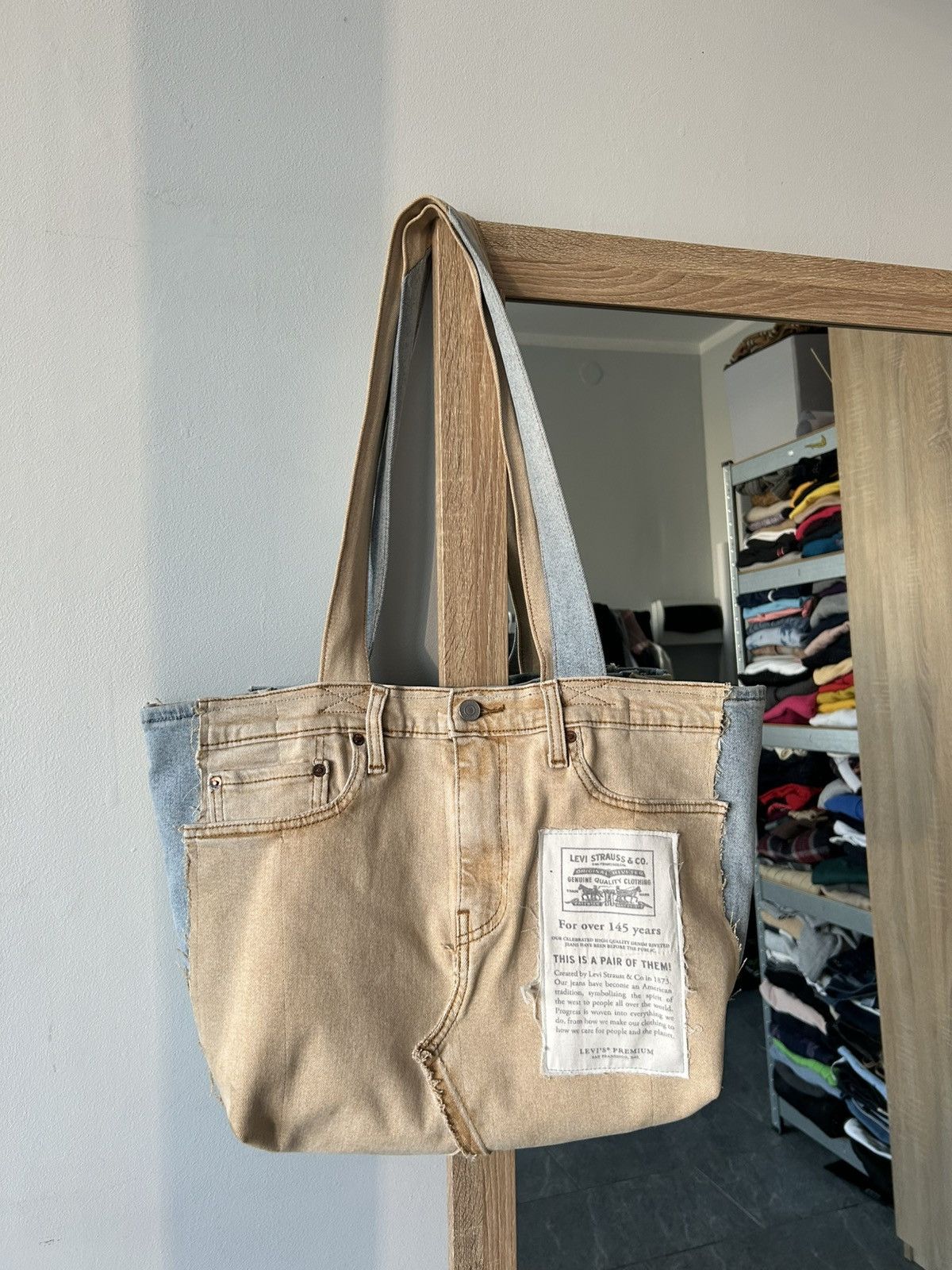 Grailed × Handmade × Levi's Rework bag Levi’s levis handmade jeans vintage rare denim Size ONE SIZE - 1 Thumbnail