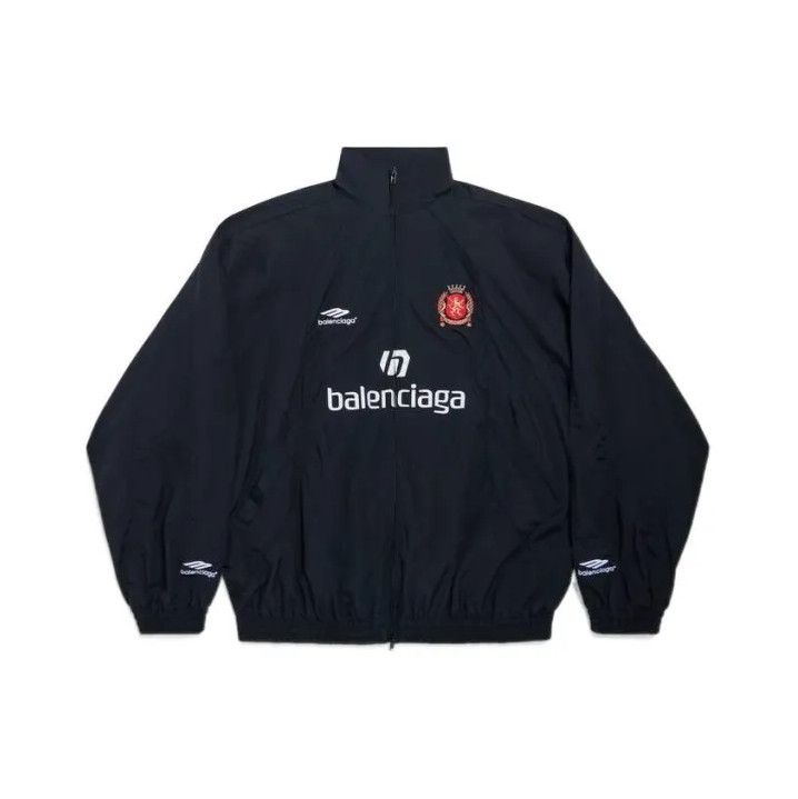 Balenciaga Balenciaga Black Soccer SS24 Zip-Front Jacket Size US L / EU 52-54 / 3 - 1 Thumbnail