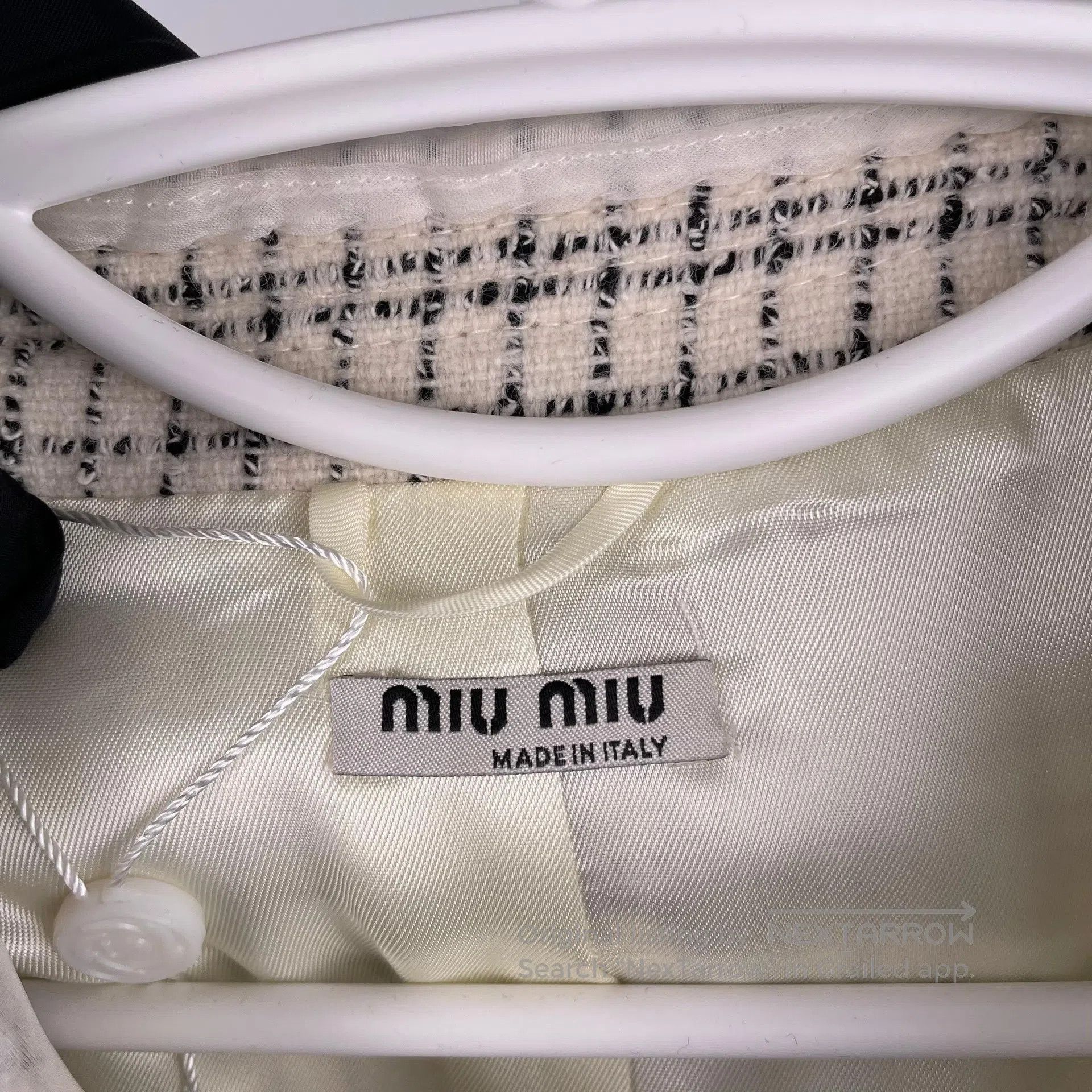 Miu Miu Miu Miu Plaid Bow Tweed Woven Jacket Size 36| Size XS / US 0-2 / IT 36-38 - 7 Thumbnail