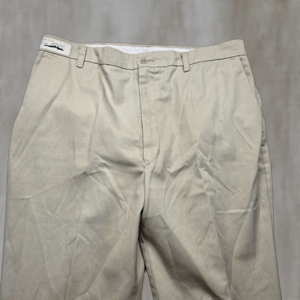 Red Kap Red Kap Pants — Beige Tan Uniform Work Pants Beige 38 x 30 Men’s Regular Straight Flat Front 90s Chino Casual Workwear Size 38 Mens Size US 38 / EU 54 - 1 Thumbnail