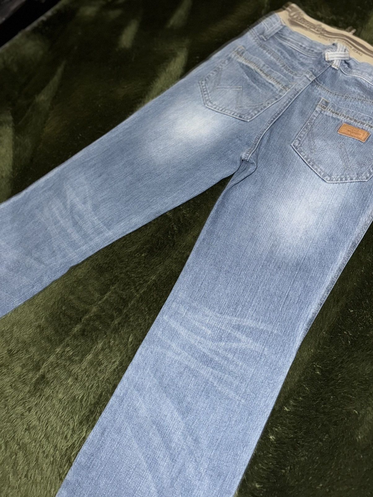 Wrangler [W32-33] Wrangler Japan Elastic embroidery Denim Size US 32 / EU 48 - 10 Thumbnail
