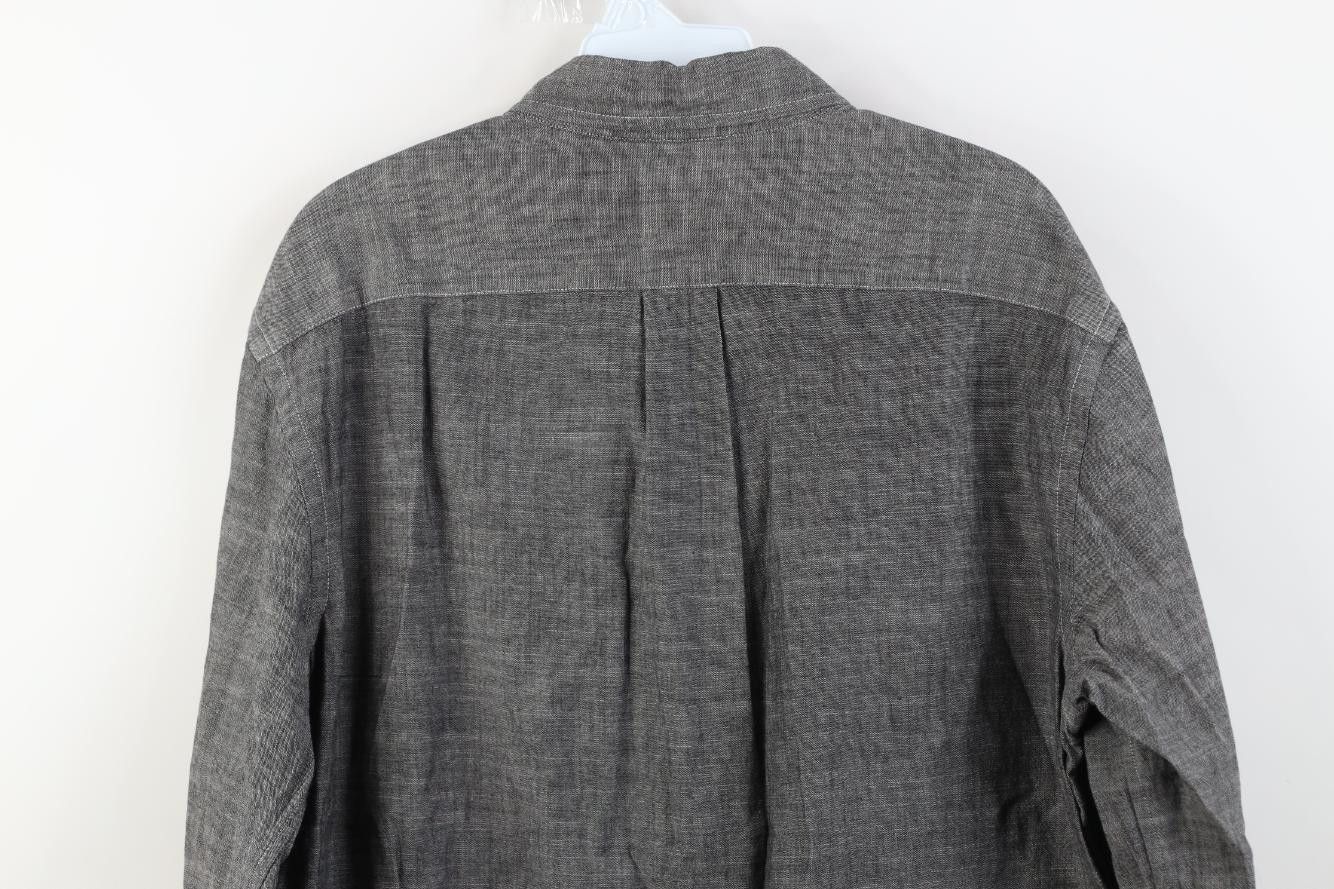 J.Crew J Crew Fit Chambray Collared Button Down Shirt Gray Cotton Size US L / EU 52-54 / 3 - 10 Thumbnail