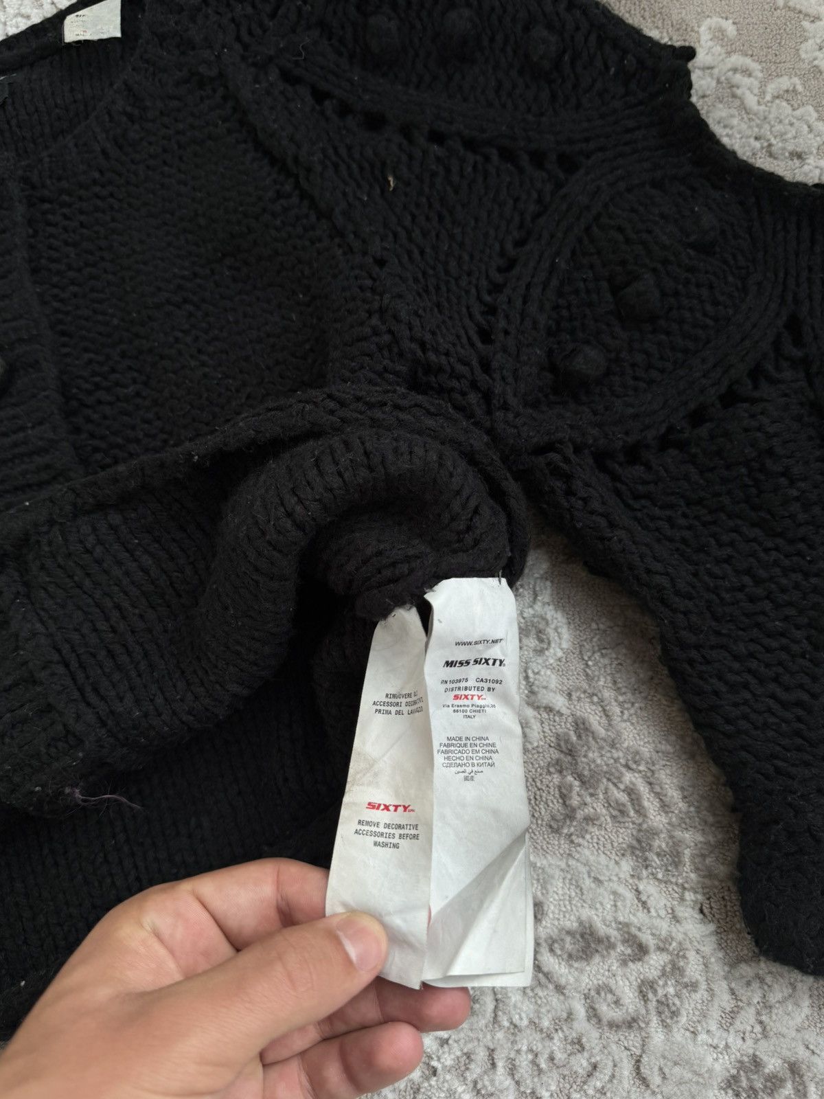 Miss Sixty Archival Napoleon Miss Sixty Hand-Made Knit Cardigan Y2K Size M / US 6-8 / IT 42-44 - 8 Thumbnail