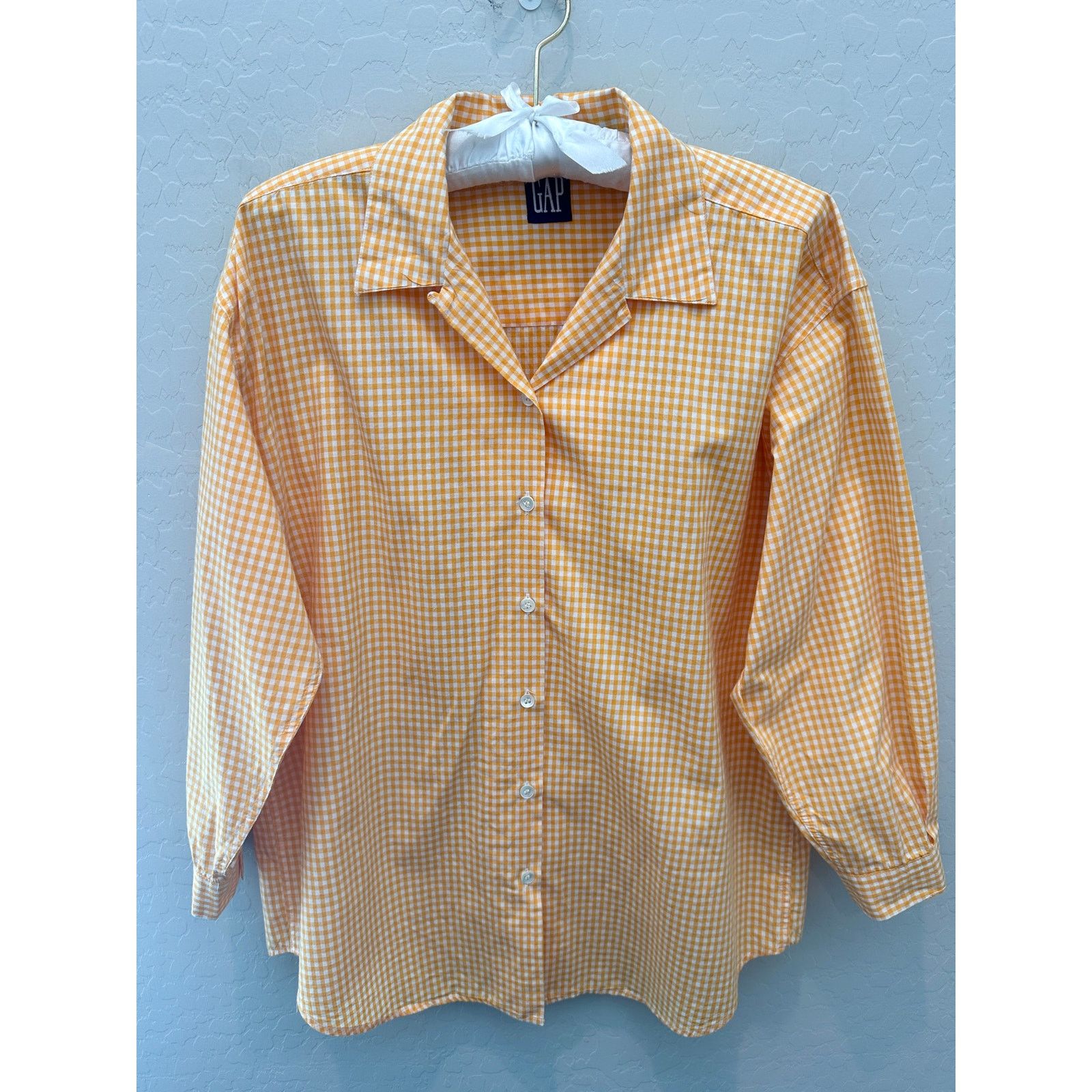 Gap GAP | Y2K Vintage Yellow Gingham Button Down Long Sleeve Top Size S / US 4 / IT 40 - 1 Thumbnail