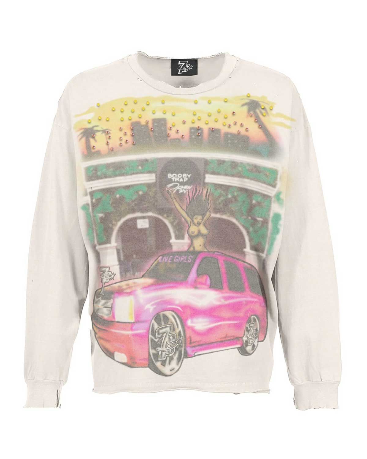 TRIPLE SEVENS Booby Trap Regular L/S Tee White Size US XL / EU 56 / 4 - 1 Thumbnail