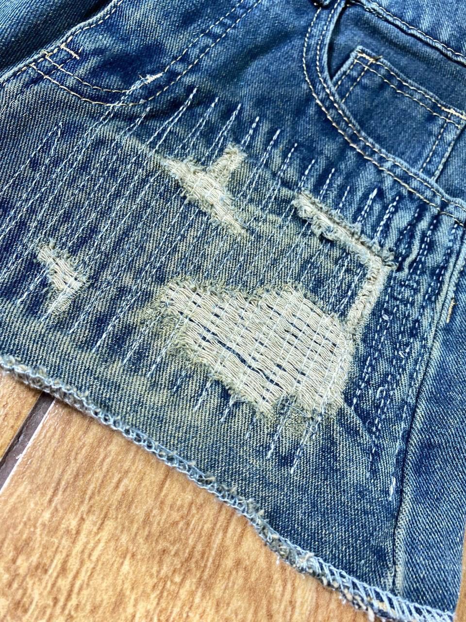 Japanese Brand × Vintage Vintage Basic Y2K Denim Mini Skirt Streetwear Size 28" / US 6 / IT 42 - 12 Thumbnail