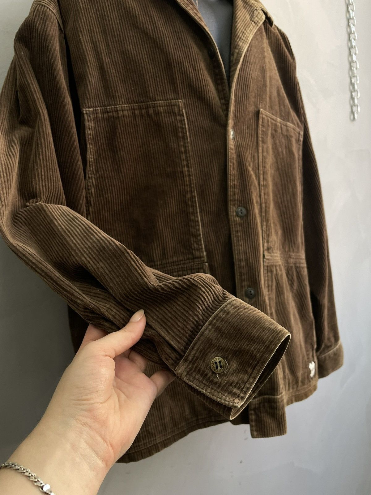 Quiksilver Quiksilver Brown Corduroy Workwear Jacket Size M Size US M / EU 48-50 / 2 - 5 Thumbnail