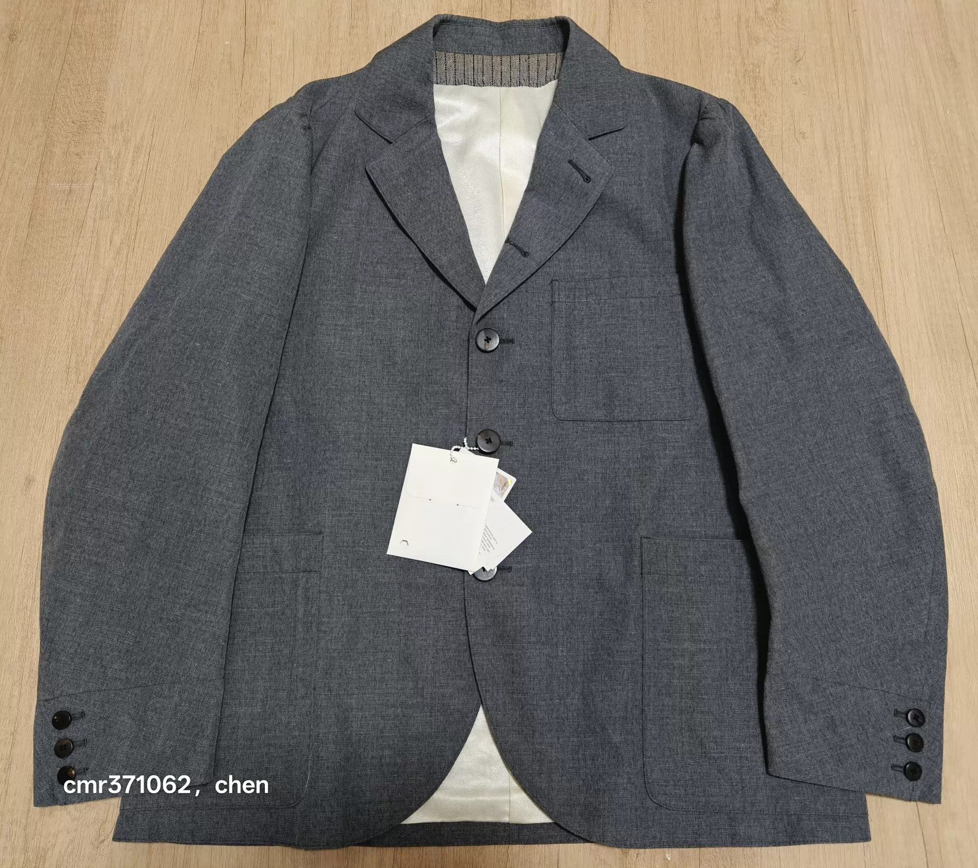 Visvim visvim 20aw kiva blazer grey 3 (w/l) 95 new wool-linen blend Size US L / EU 52-54 / 3 - 1 Thumbnail