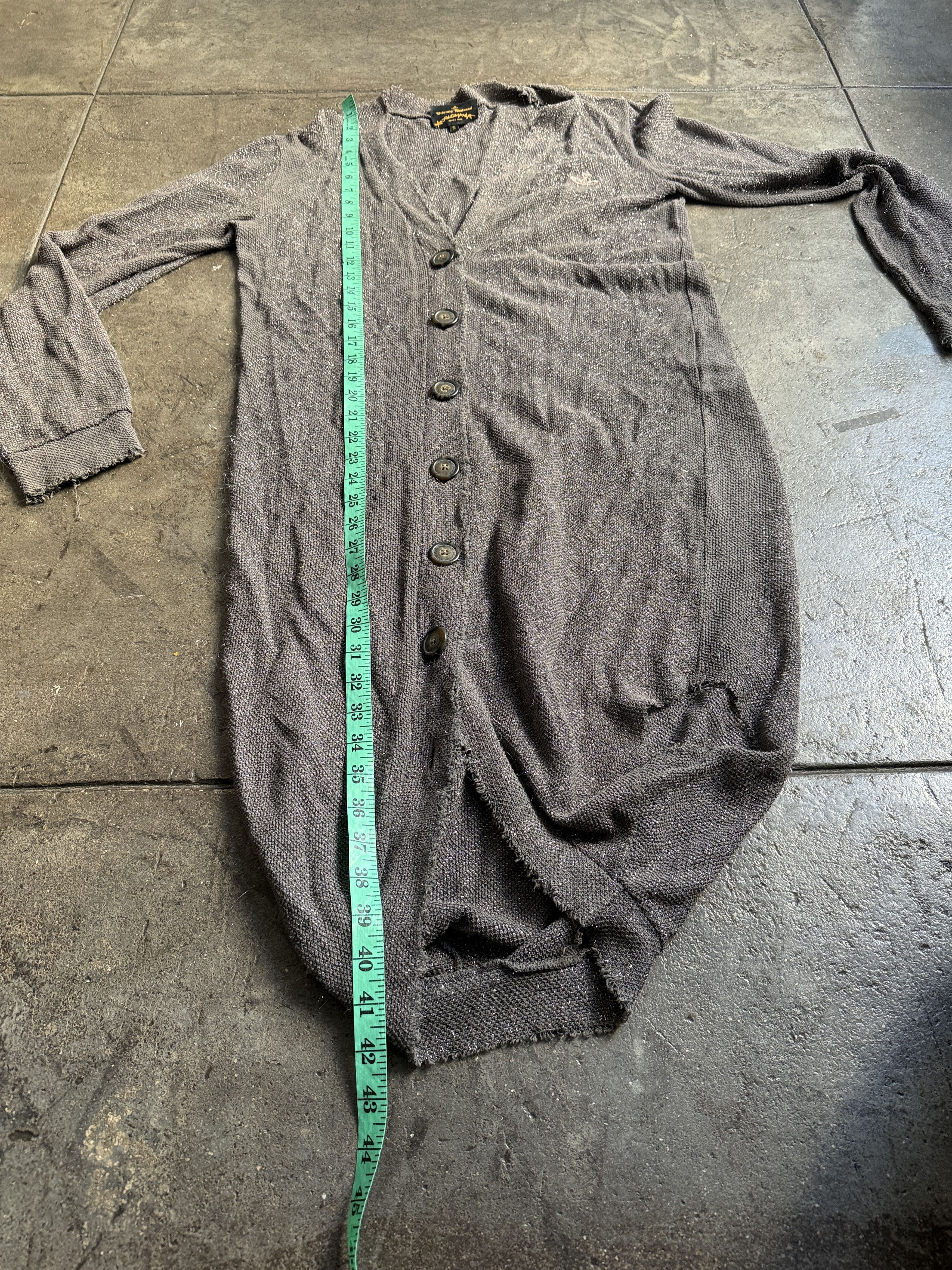 1/1 Sample Anglomani 2-way Cardigan w/ Silver Loose Thread