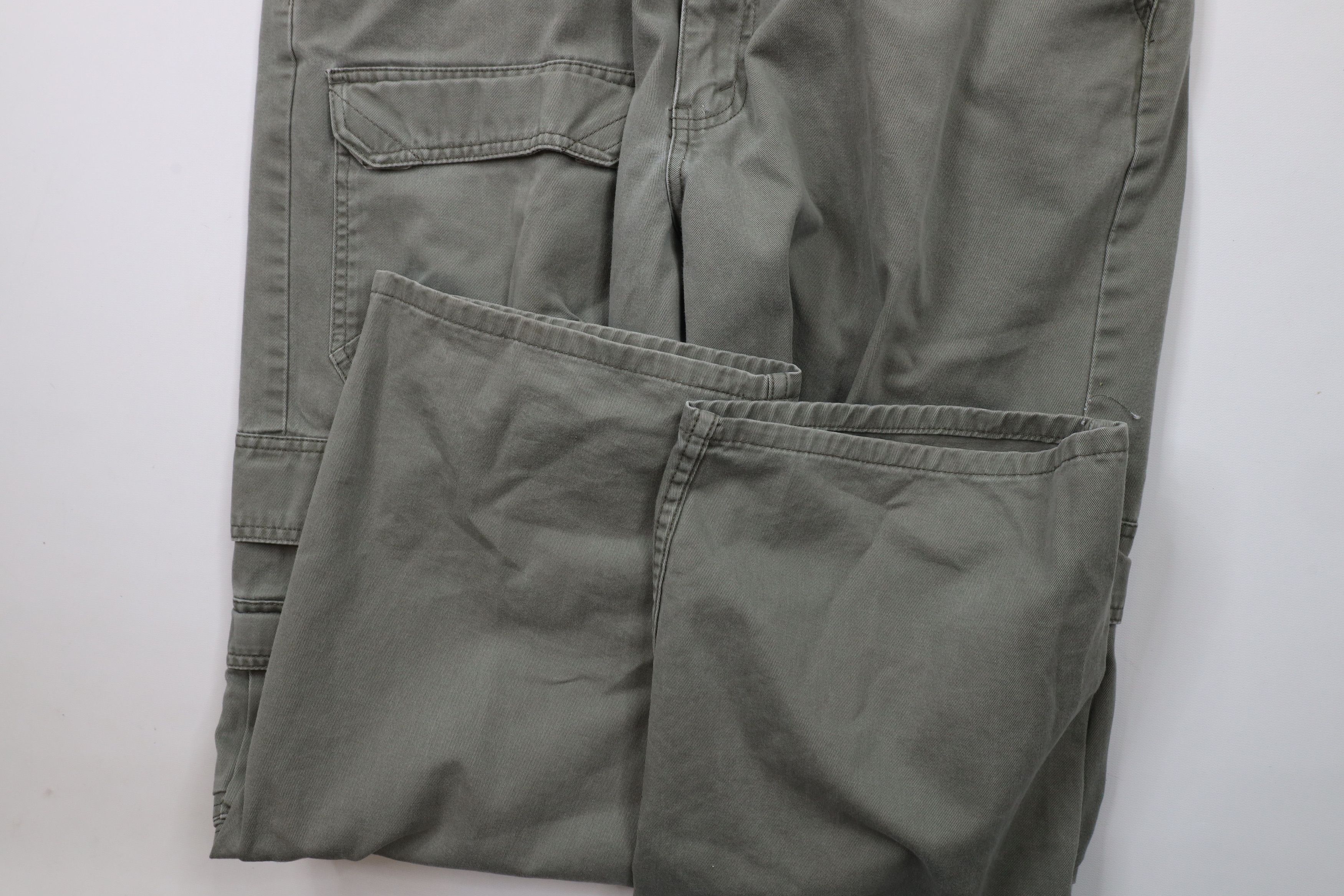 Levi's Vintage 90s Levis SilverTab Wide Leg Cargo Pants Green Size US 36 / EU 52 - 5 Thumbnail