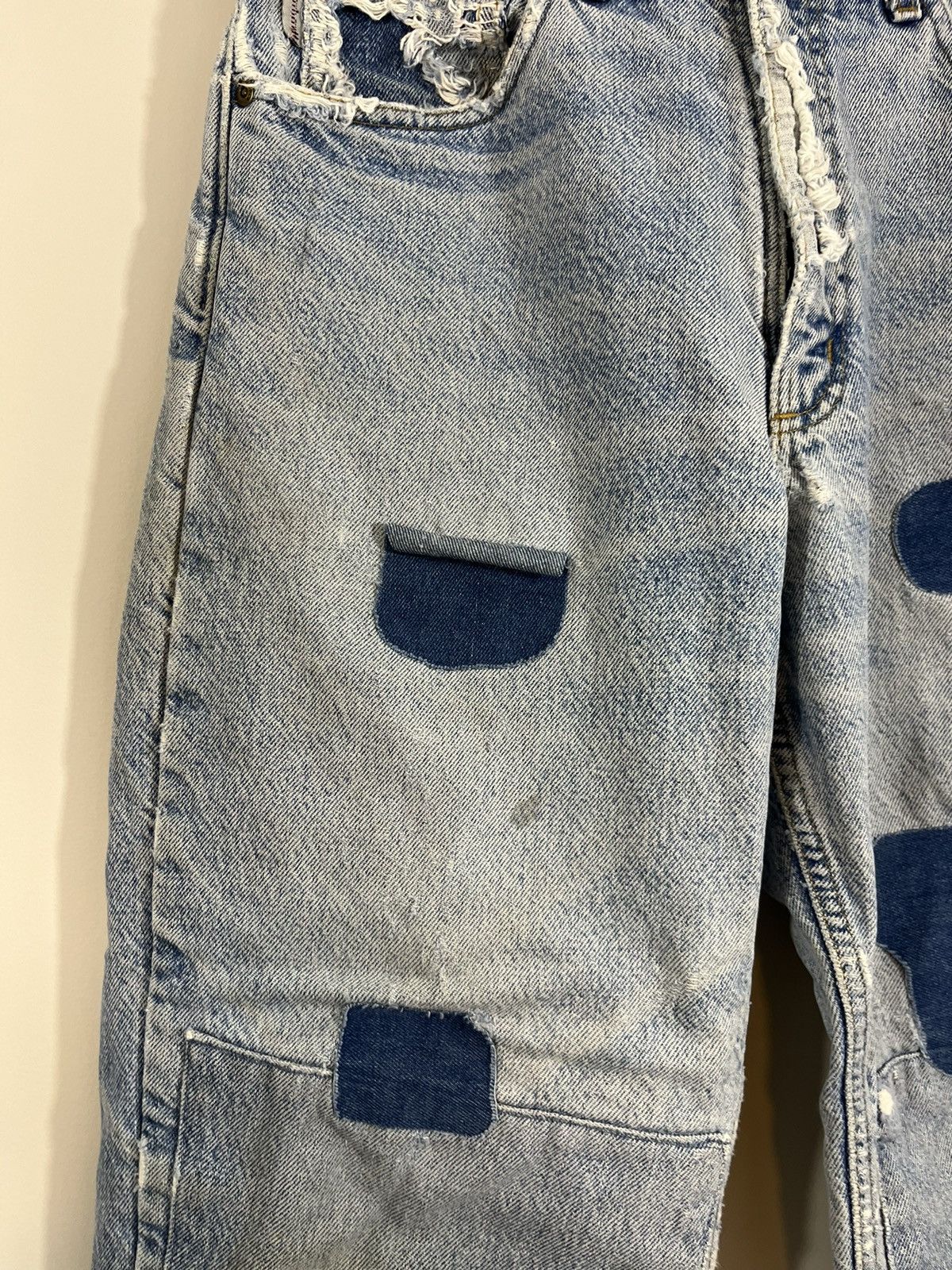 Carhartt Thrashed Patched Flannel Lined Distressed Jeans Size US 32 / EU 48 - 8 Thumbnail