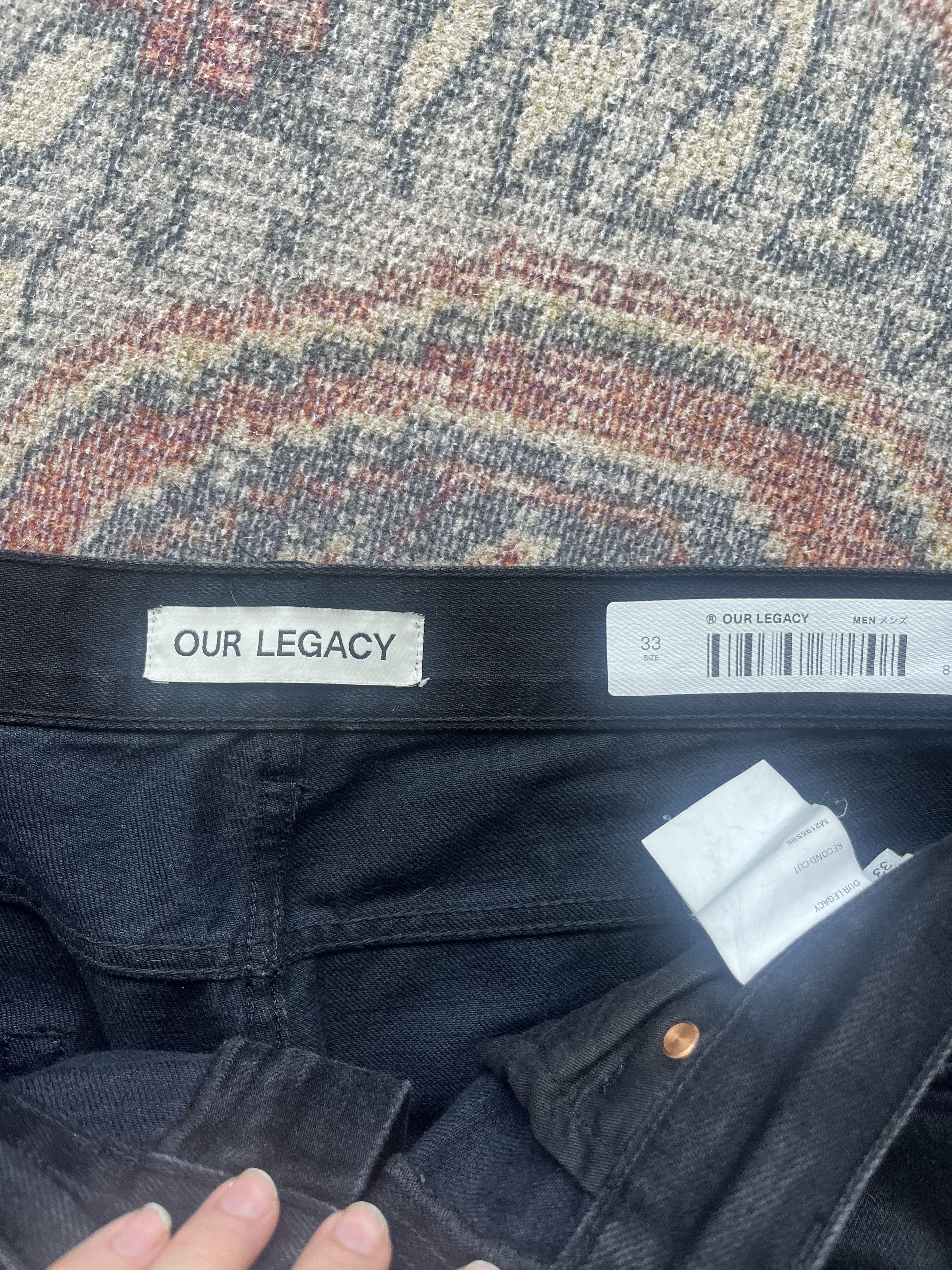 Our Legacy Second Cut Black Selvedge jeans Size US 33 - 7 Thumbnail