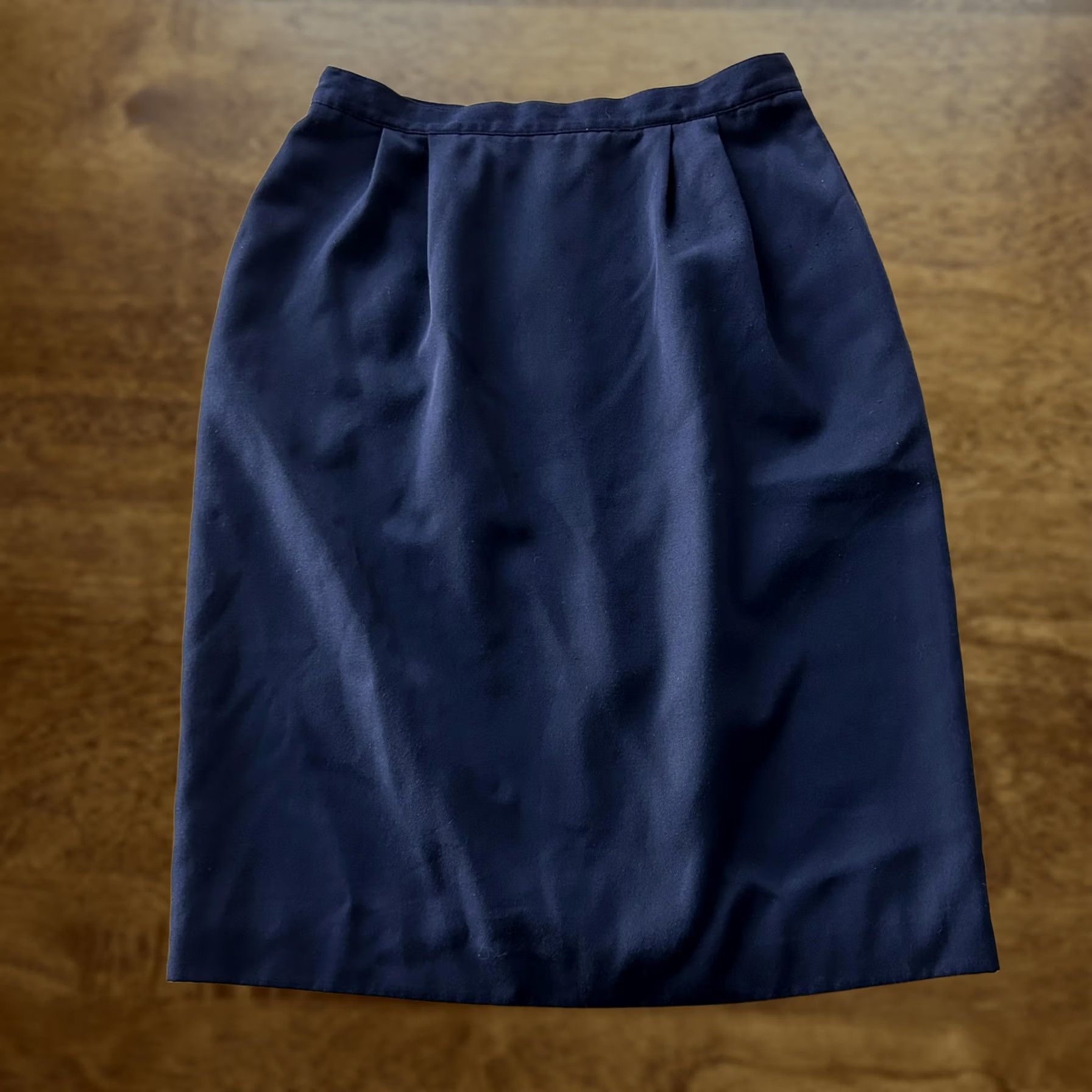 Vintage VINTAGE Blue Skirt Womens 14 Pencil Knee Length Lined Workwear Office Career Size 36" / US 14 / IT 50 - 1 Thumbnail