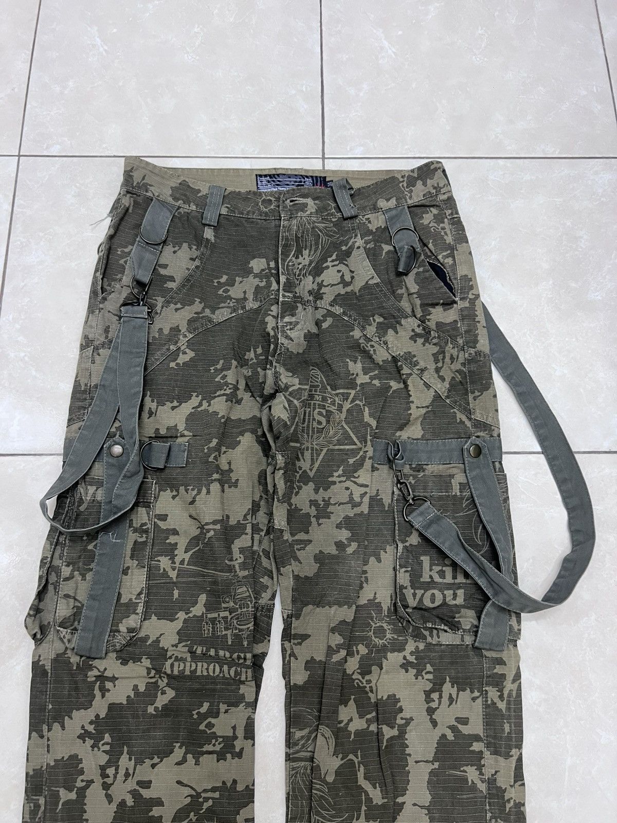 Japanese Brand RiseFire Tactical Camo Bondage Cargo Pant Size US 34 / EU 50 - 4 Thumbnail