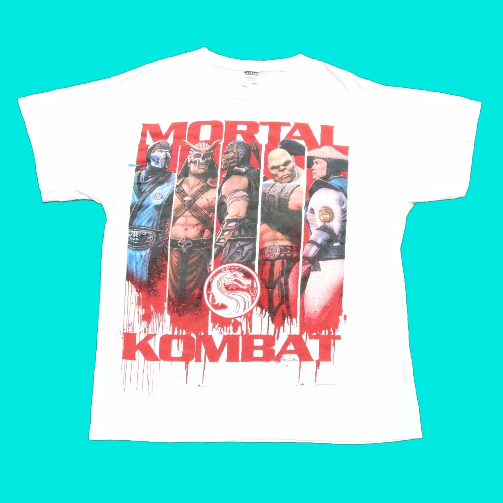 Jerzees Vintage Mortal Kombat Shirt Mens X-Large White Jerzees Regular Size XS? Size US XL / EU 56 / 4 - 1 Thumbnail