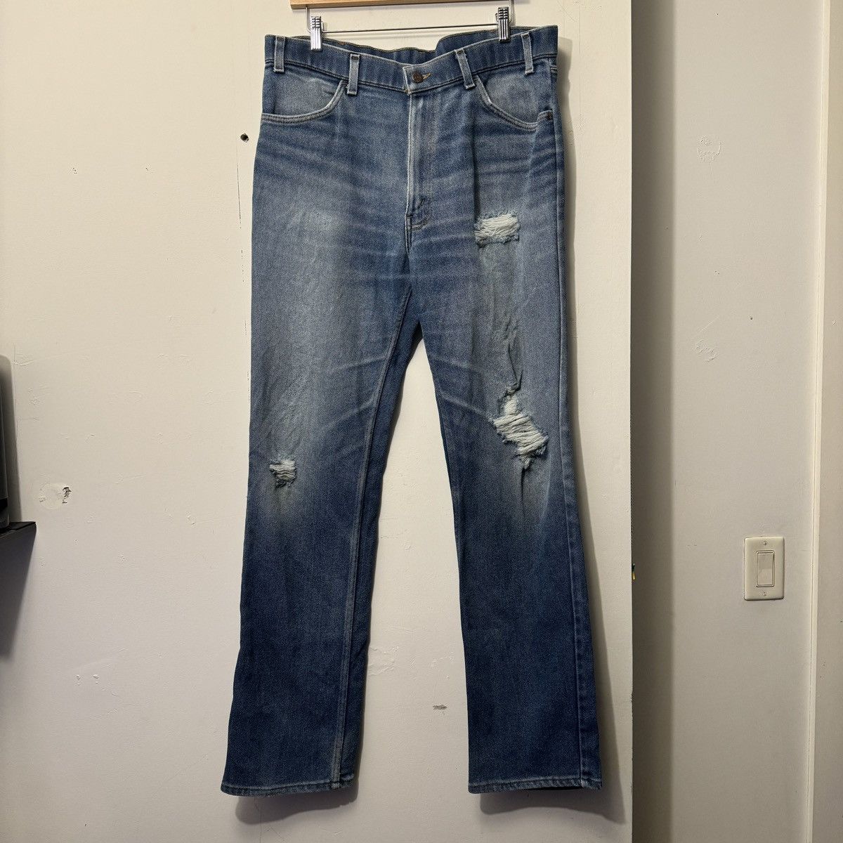 image of Levis x Vintage Thrashed Distressed Faded Levi's Denim Jeans 36X34 in Blue, Men's