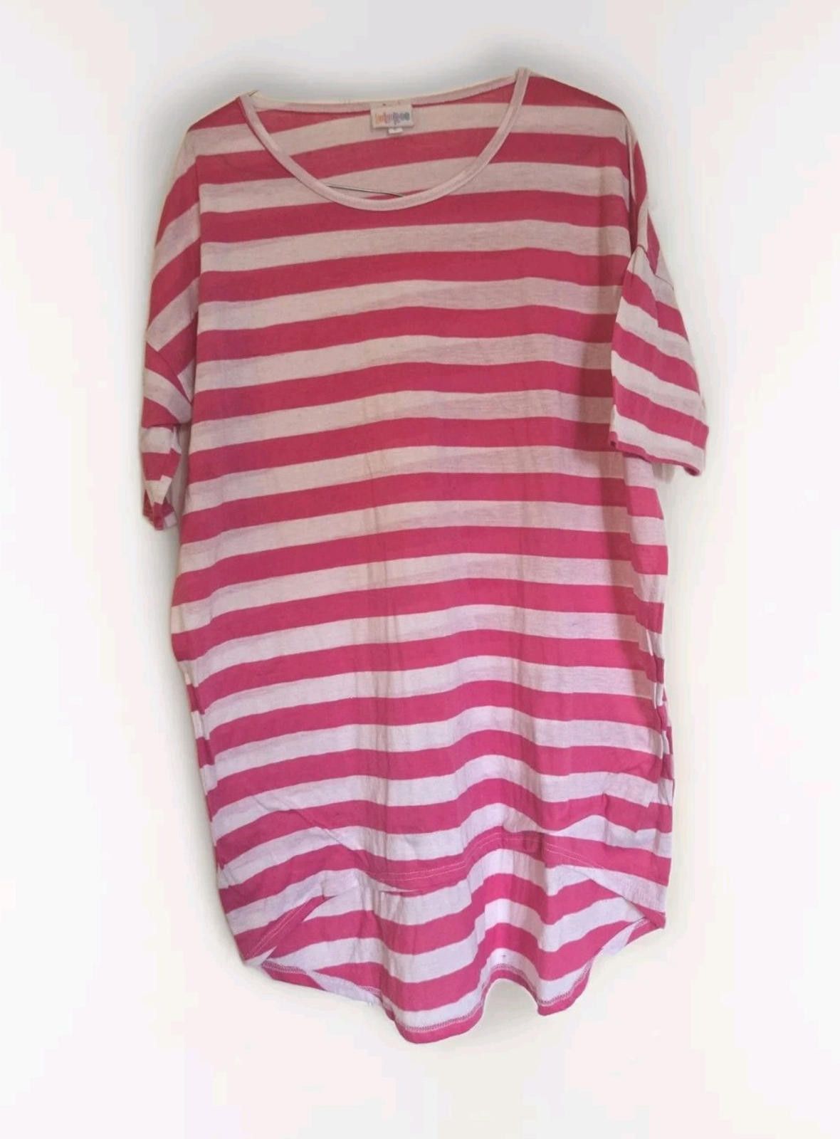 Other Lularoe Irma Tunic Pink & White Striped Size S Small Oversiz Size S / US 4 / IT 40 - 1 Thumbnail