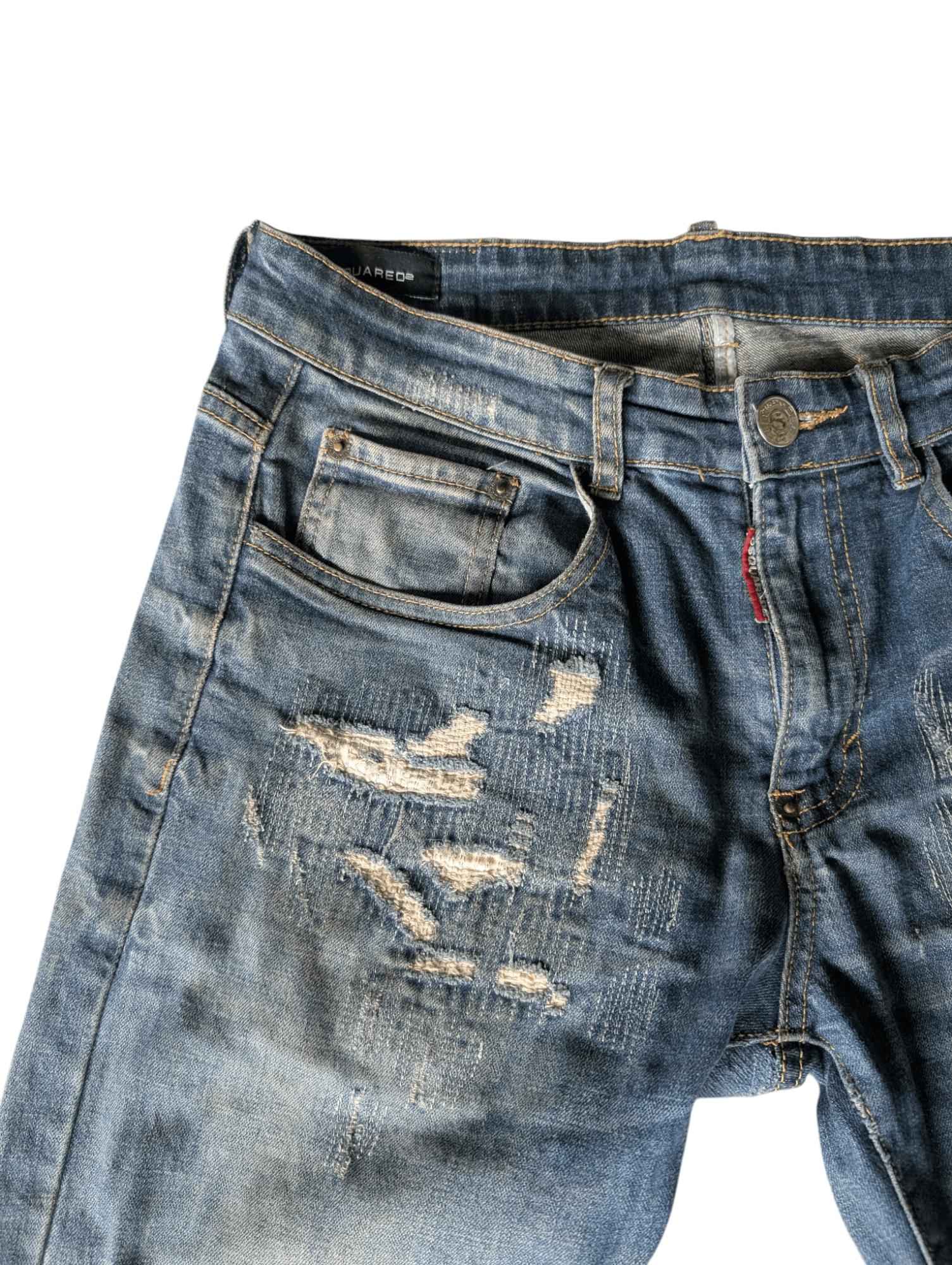 Dsquared2 Dsquared2 Italy Ripped Patch Work Low Rise Jeans Size US 30 / EU 46 - 3 Thumbnail