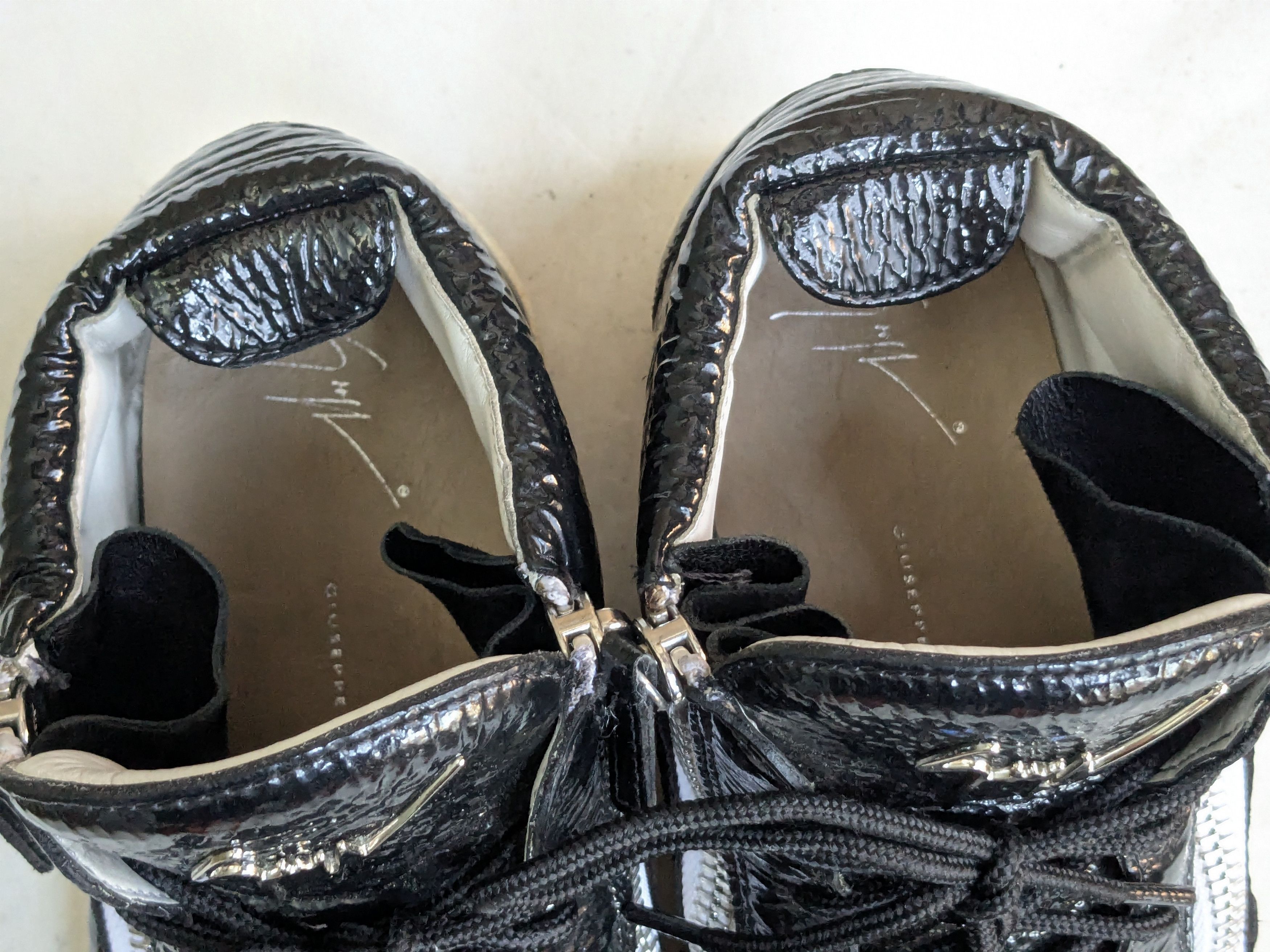 Giuseppe Zanotti Giuseppe Zanotti High Tops Black Patent Leather 11 44 Size US 11 / EU 44 - 3 Thumbnail