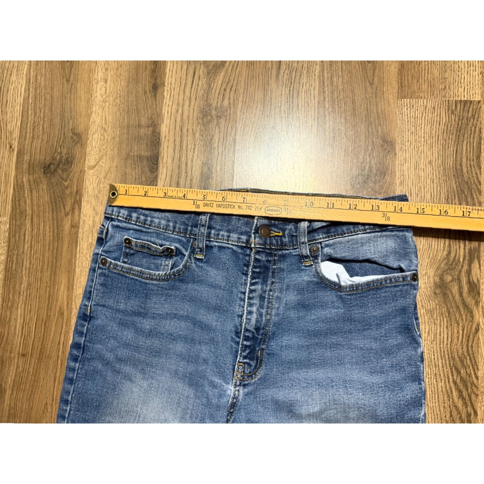 Denime VINTAGE? (No) Member's Mark Jeans Mens 32x32 Blue Straight Fit Premium Stretch Denim Jeans Mens Regular 5-Pocket Size US 32 / EU 48 - 7 Thumbnail