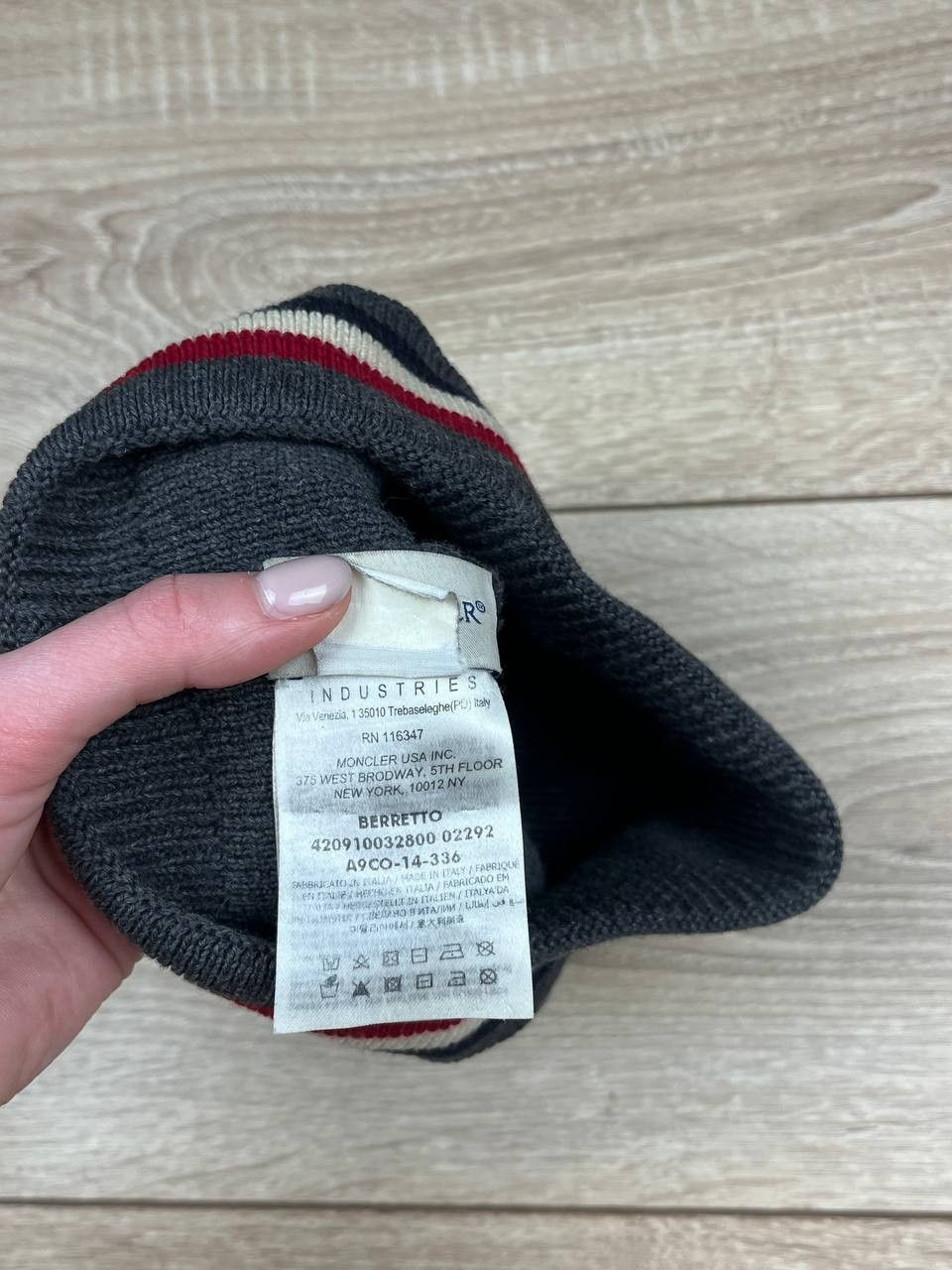 Moncler Moncler grey wool beanie made in Italy Size ONE SIZE - 7 Thumbnail
