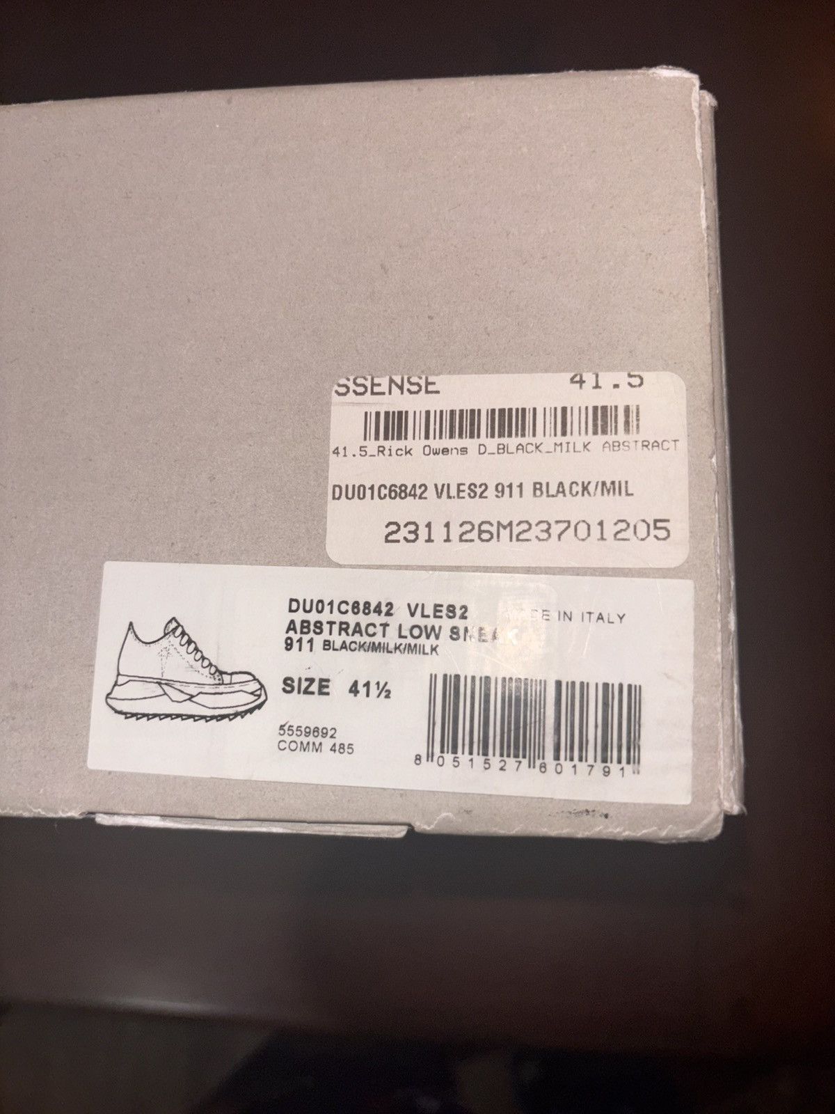 Rick Owens Drkshdw RICK OWENS DRKSHDW Black Edfu Abstract Sneakers Size 41.5 Size US 8.5 / EU 41-42 - 9 Thumbnail