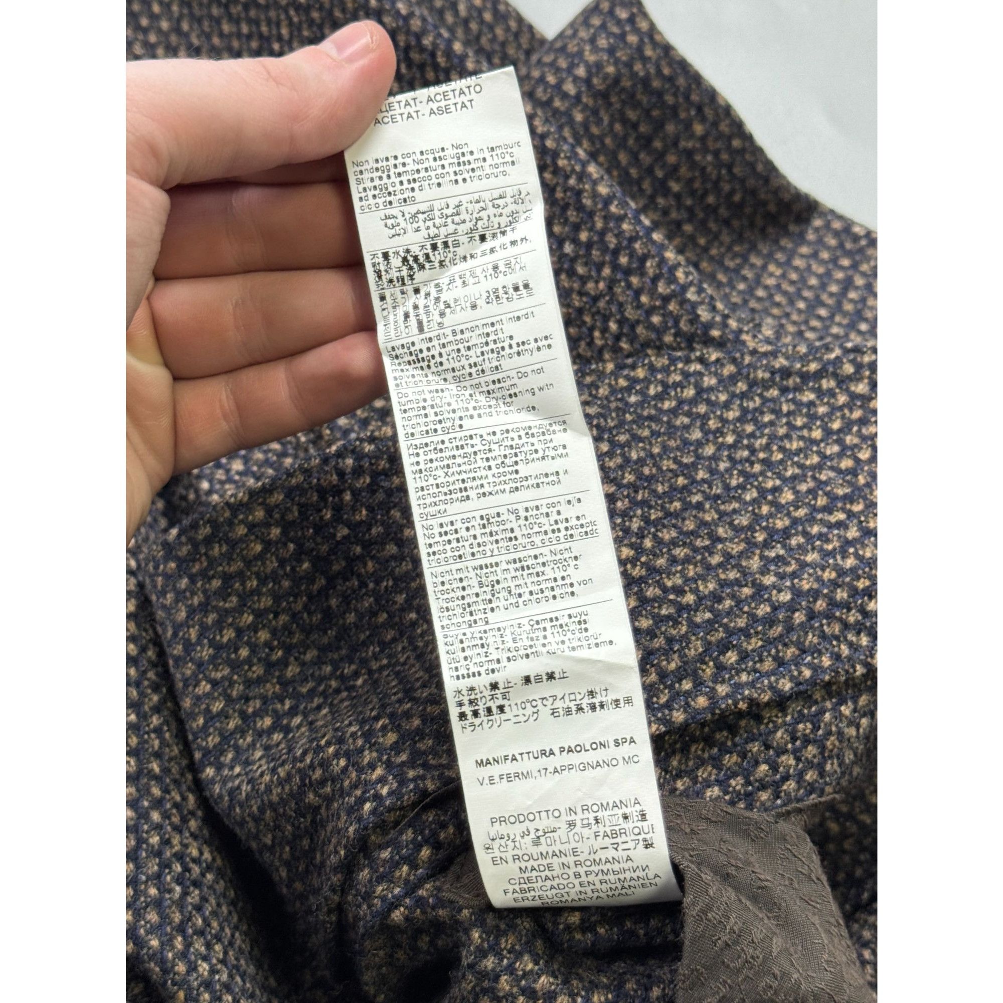 Paoloni Paoloni Wool Cotton Cashmere Blend Knitted Blazer (Y1246) Size 40R - 8 Thumbnail