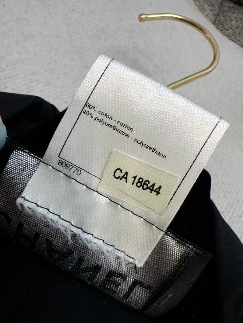 Chanel Chanel Black silver buckle rolled edge parachute cloth lon Size XS / US 0-2 / IT 36-38 - 6 Thumbnail