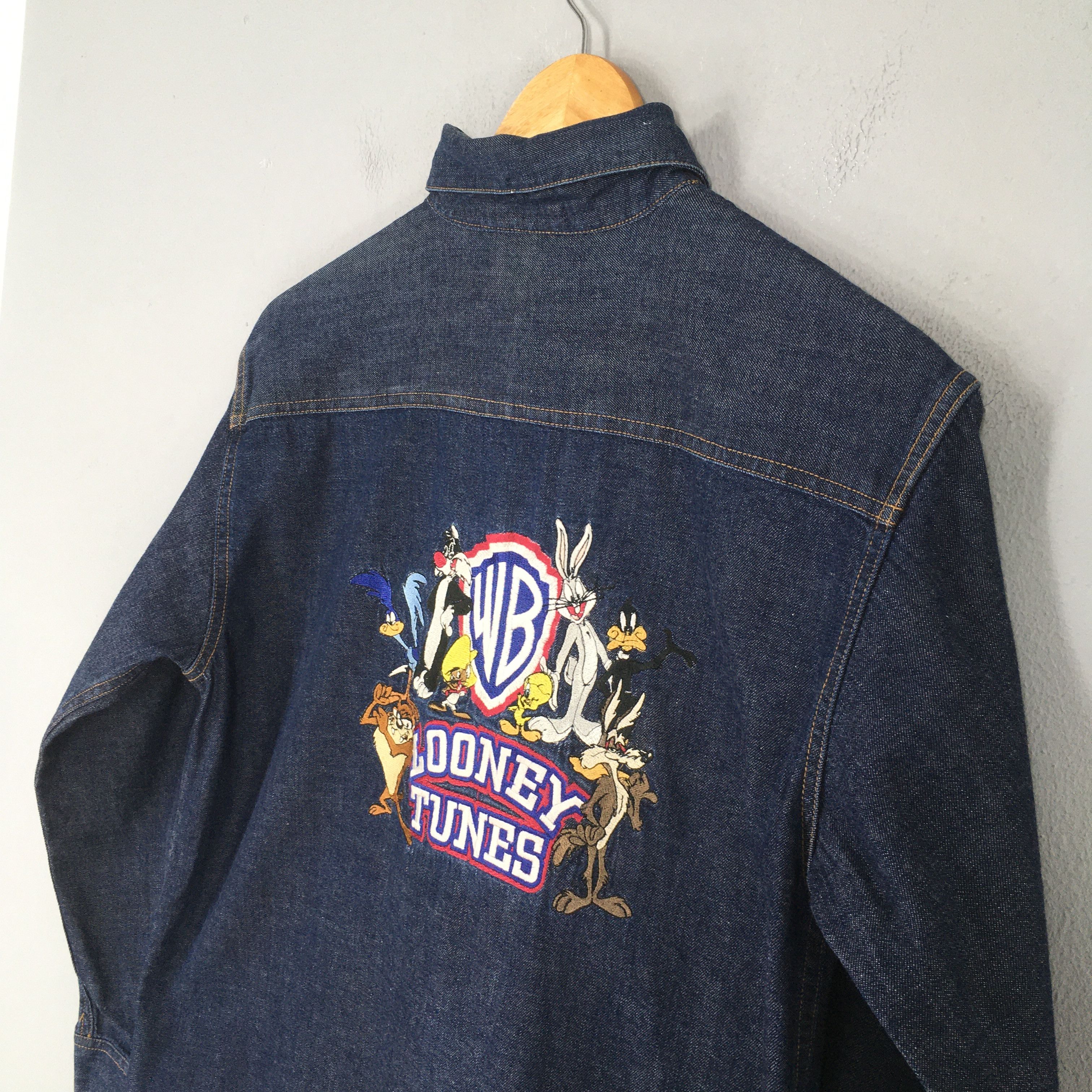 Warner Bros Vintage 90s Looney Tunes Warner Bros Studio Denim Medium Size US M / EU 48-50 / 2 - 9 Thumbnail