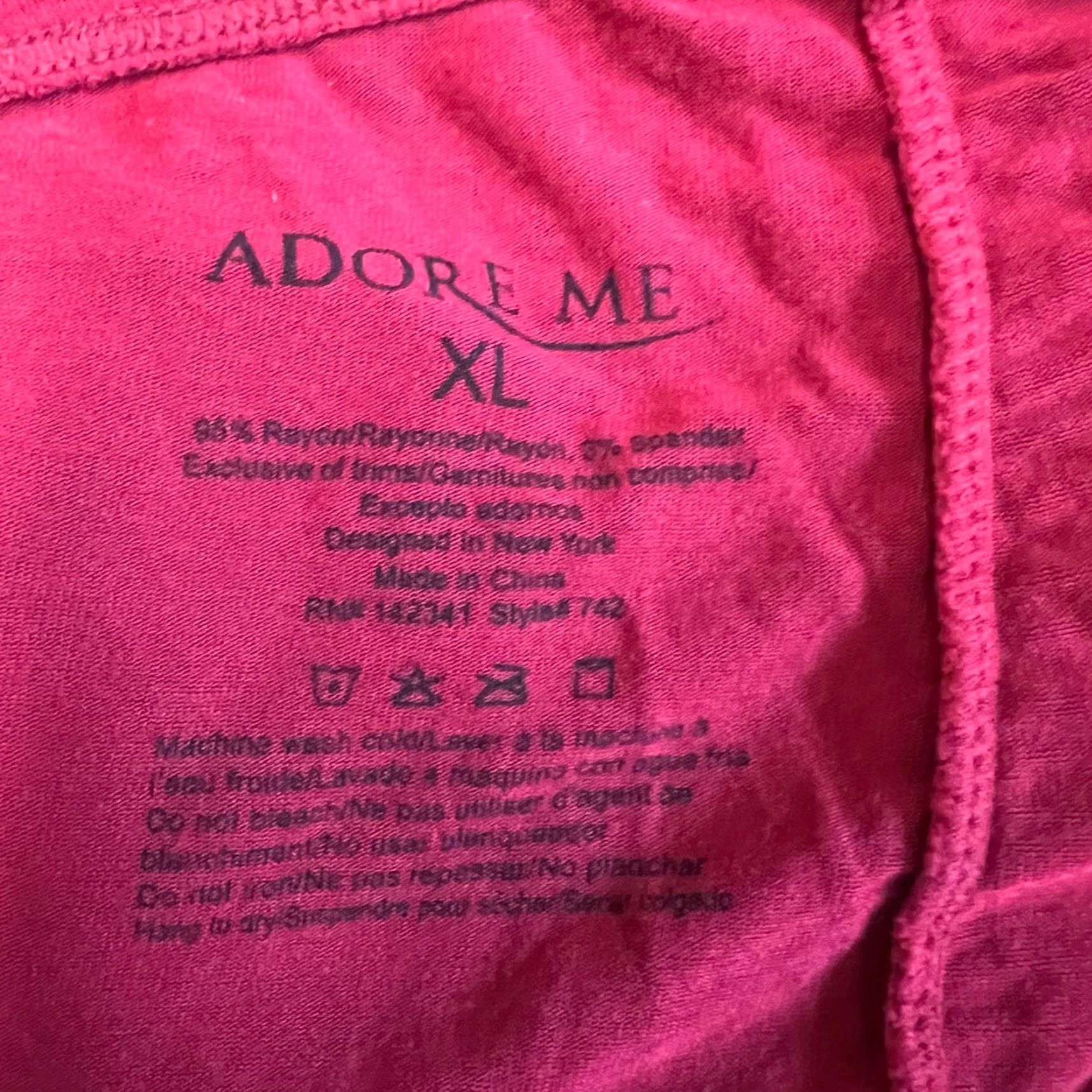 Vintage Adore Me Athletic Pants Women's Size Xl Maroon Stretch Yoga Legging NWT Size 40" / US 18 - 6 Thumbnail