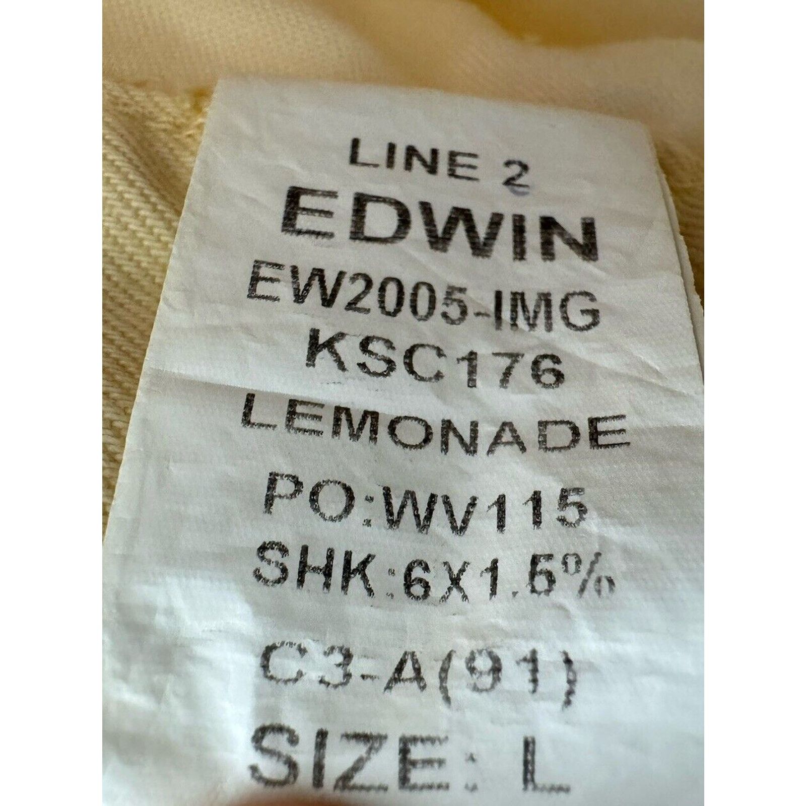 Edwin EDWIN Maiia Cropped Wide leg yellow Jeans Large New $228 Size 37" - 14 Thumbnail