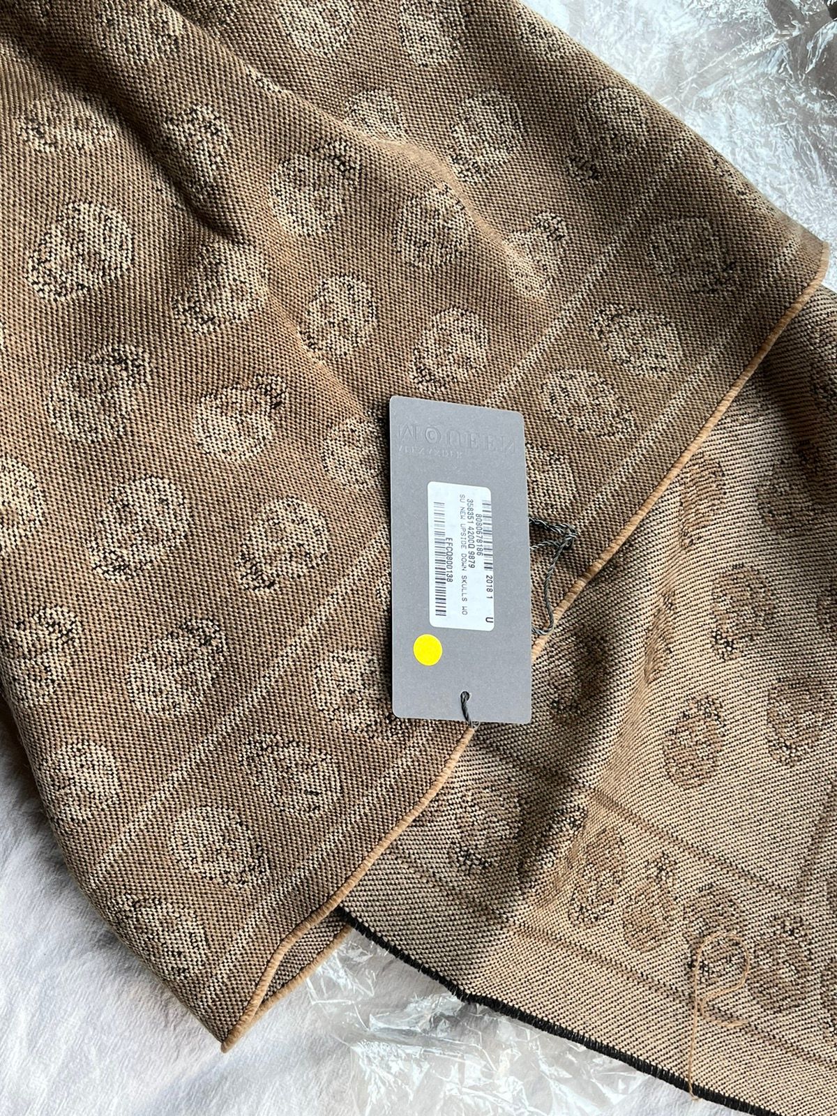 Pre-owned Alexander Mcqueen Wool Scarf In Brown/beige