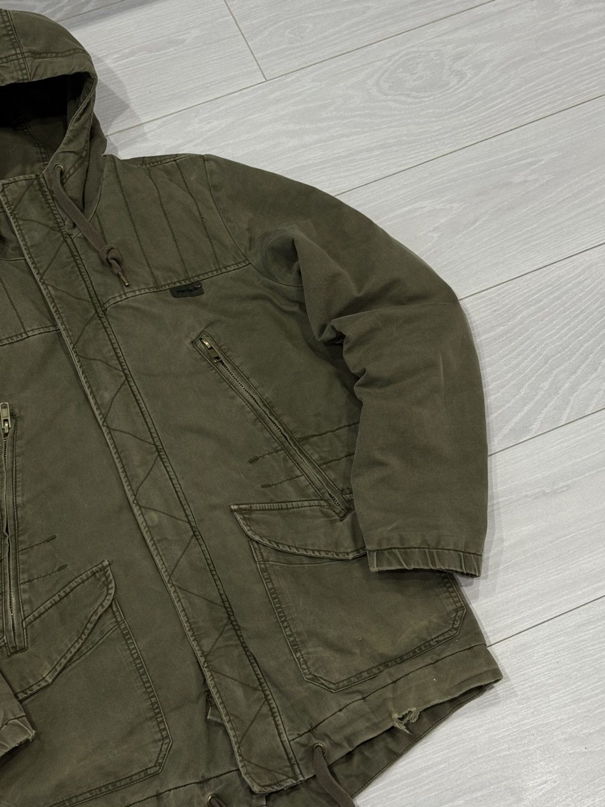 Diesel Diesel 90s Military Jacket - Green Multipocket Zip Up Size L Size US L / EU 52-54 / 3 - 6 Thumbnail