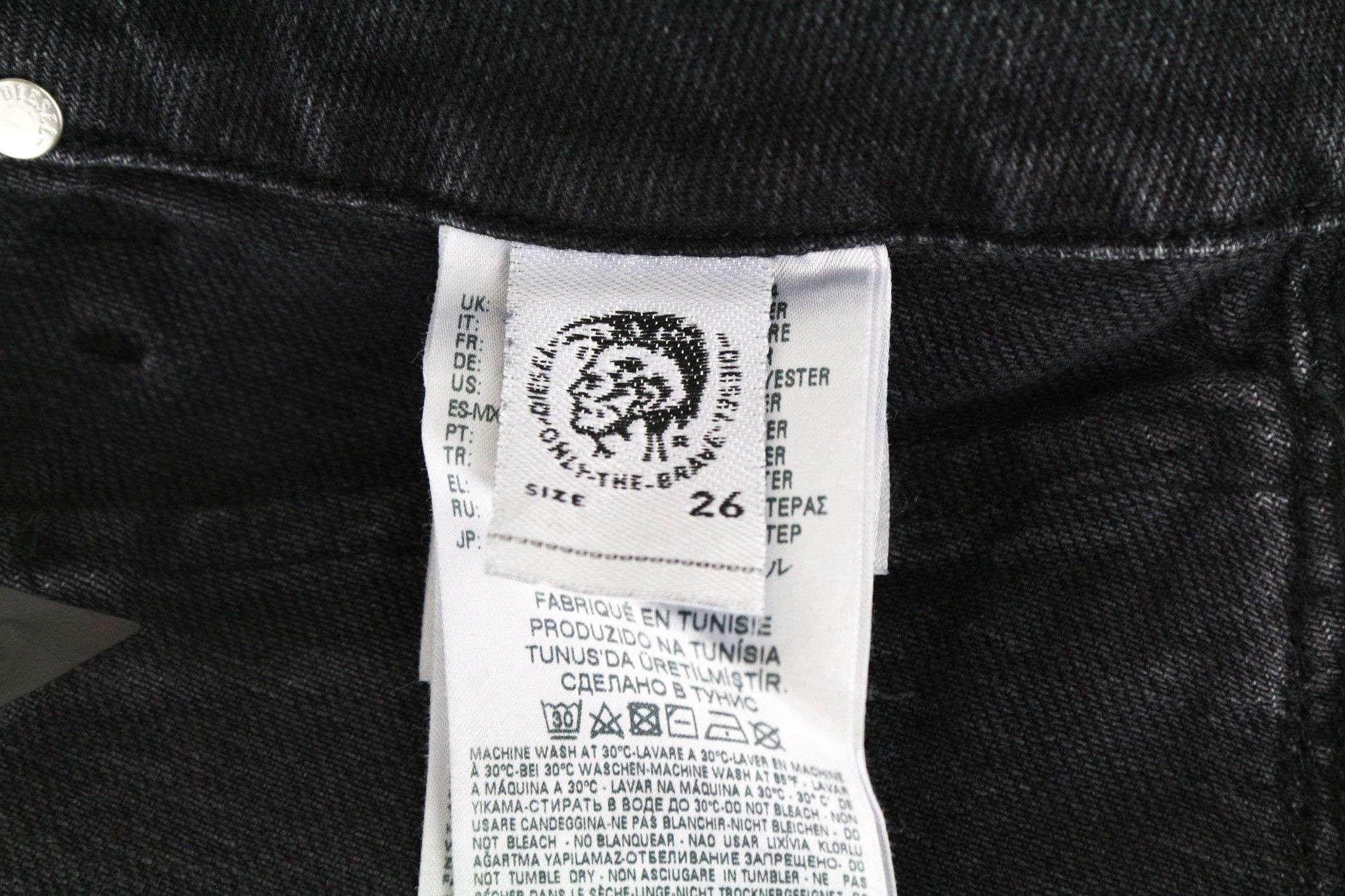 Diesel D-EARLIE 080AP W26/L30 Dark Grey Stretch Jeans 69898 Size 26" / US 2 / IT 38 - 8 Thumbnail