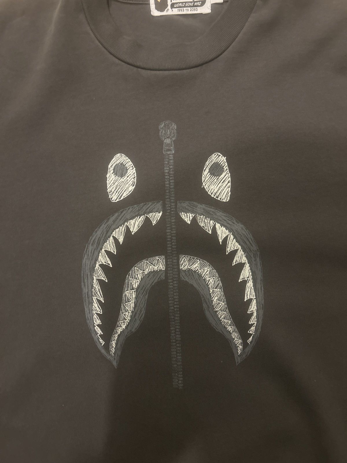 Bape BAPE Garment Dye Shark Relaxed Fit Tee Size US S / EU 44-46 / 1 - 2 Thumbnail